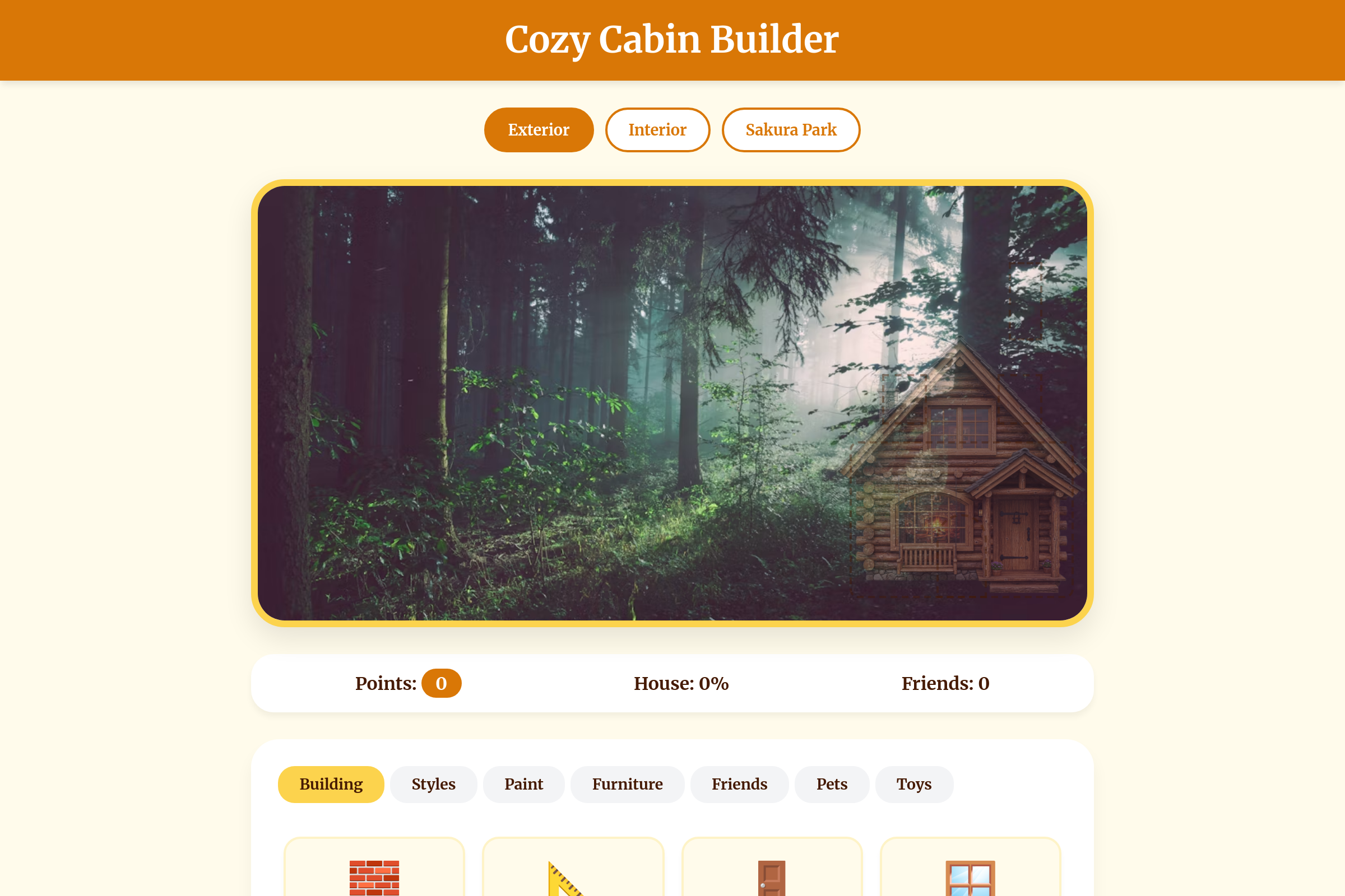 Build your dream home mini app