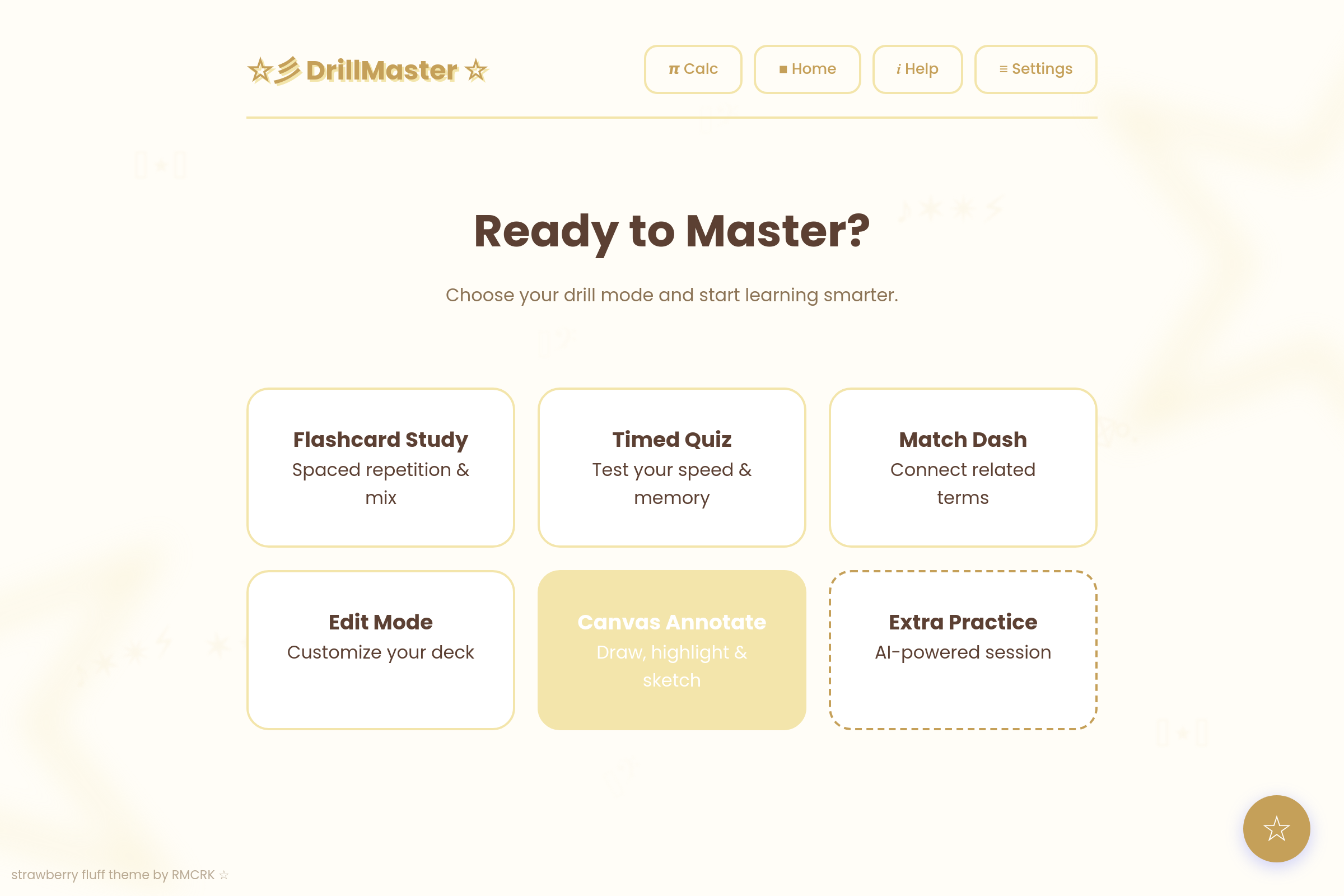 DrillMaster V3 vanilla bean cream mini app