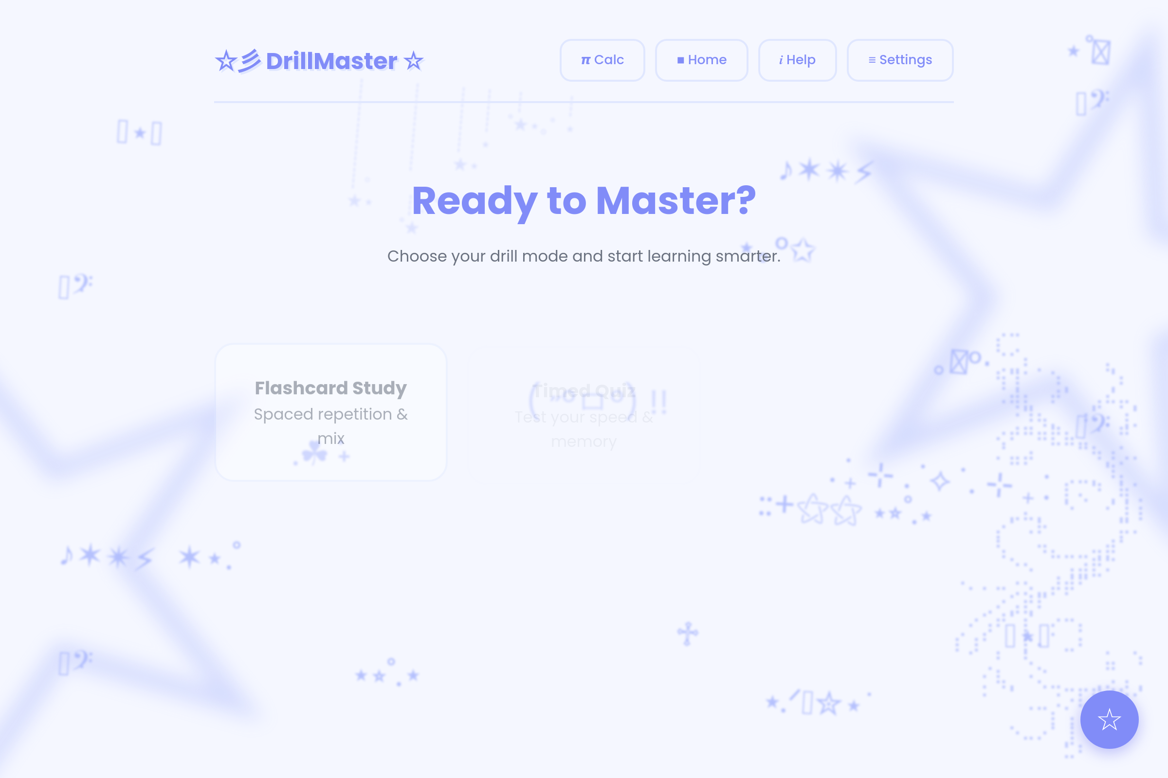 DrillMaster V2 periwinkle mini app