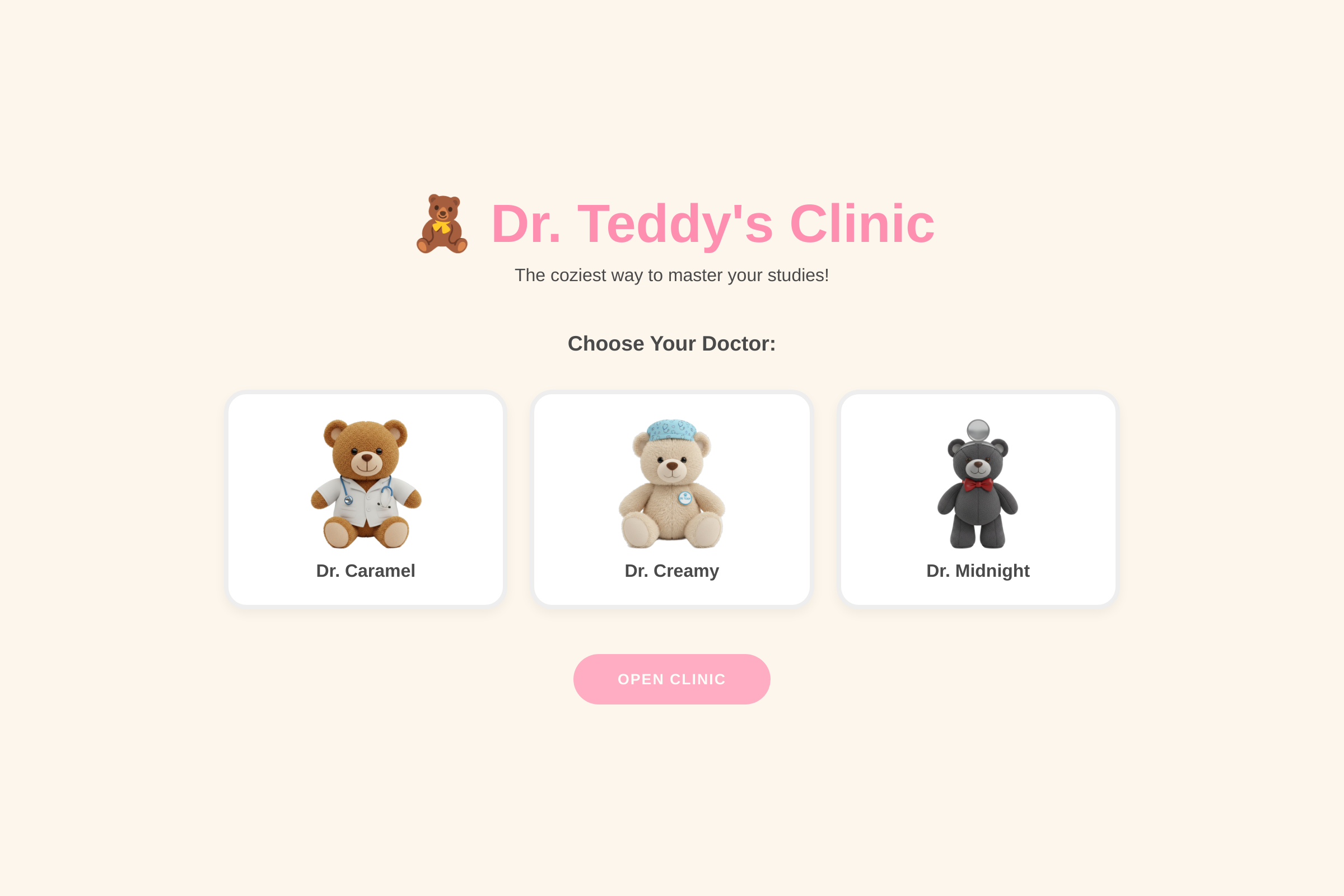 Teddy Clinic mini app