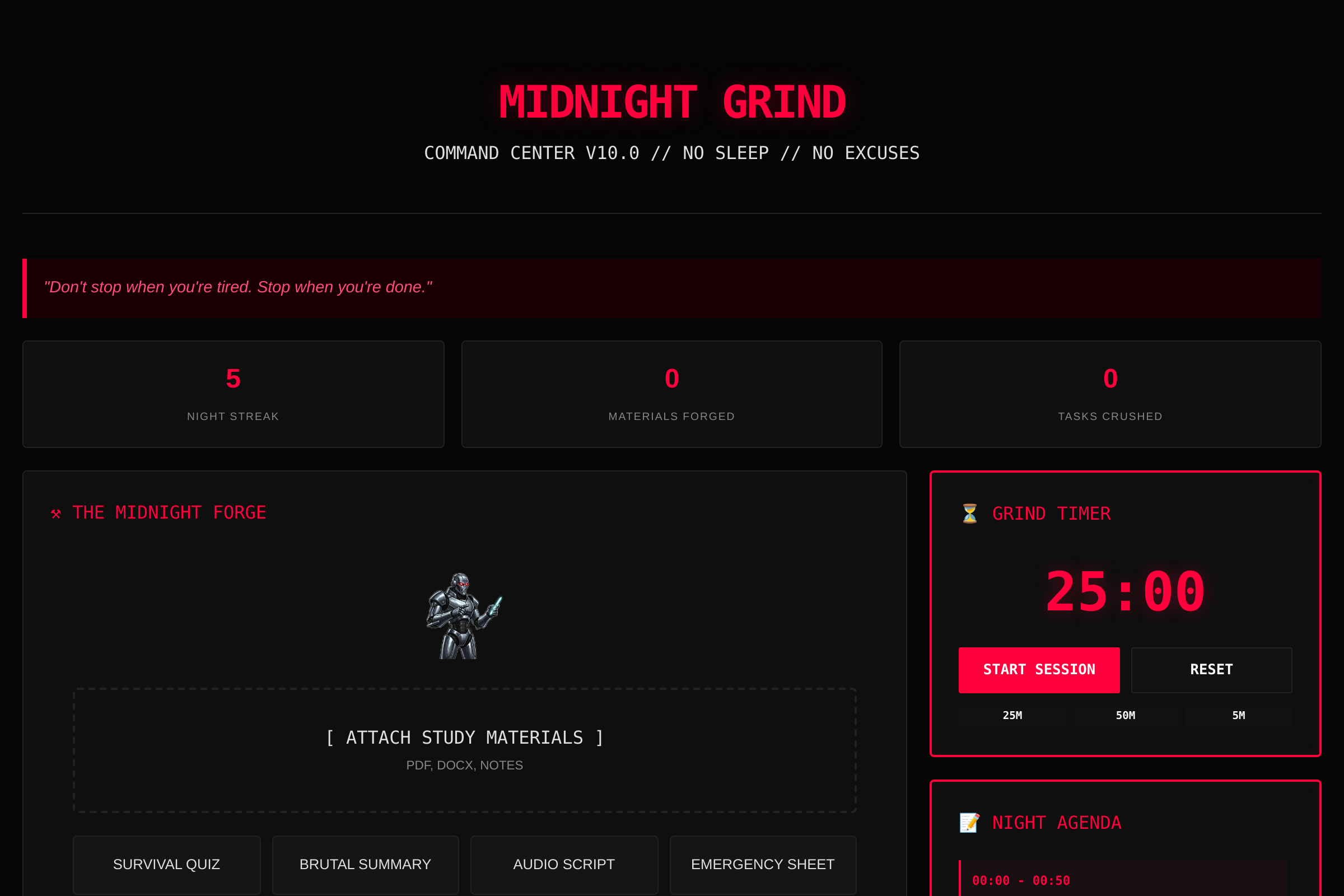 Midnight Grind mini app