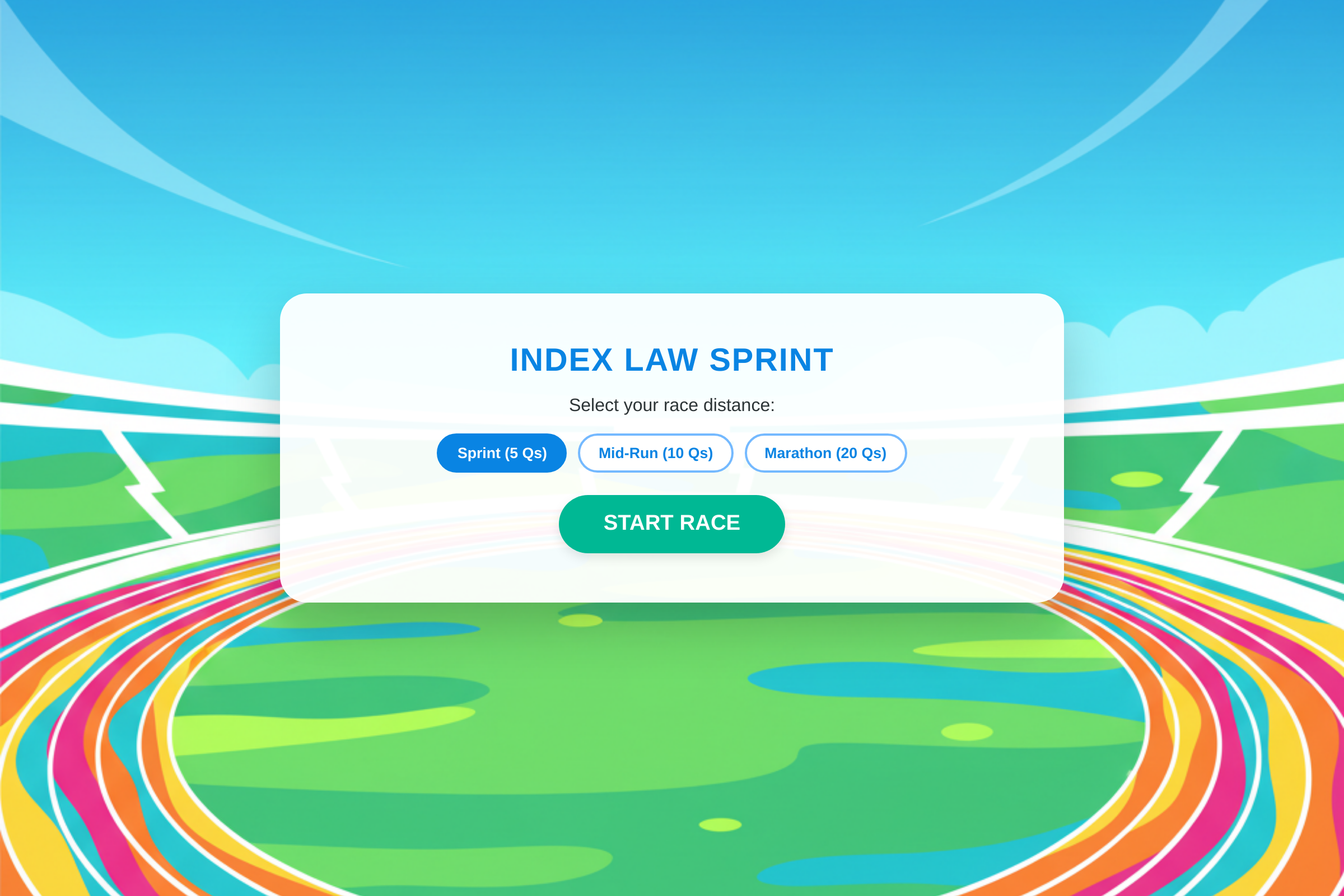Index Law International Sprints mini app