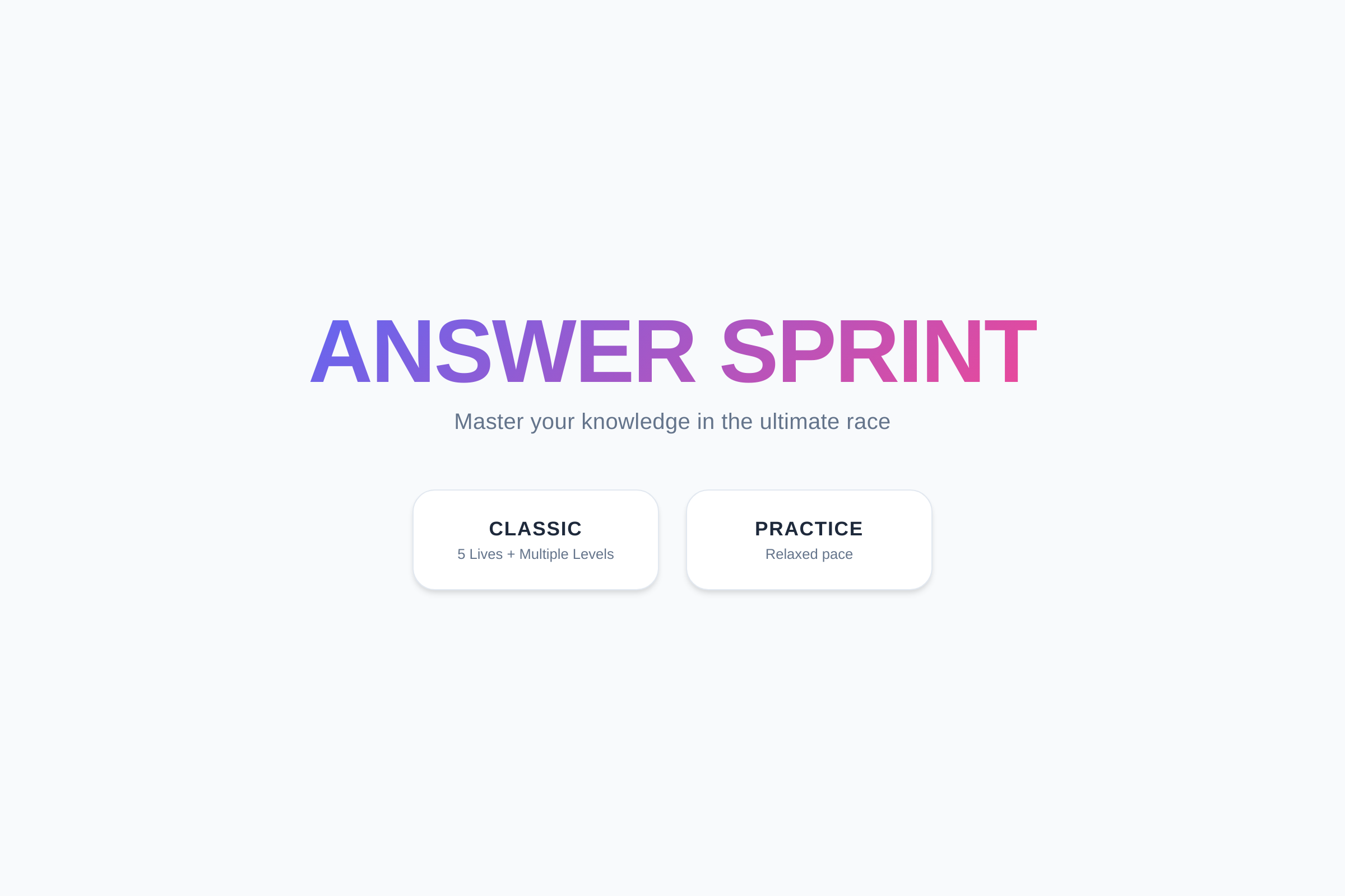 Answer Sprint mini app