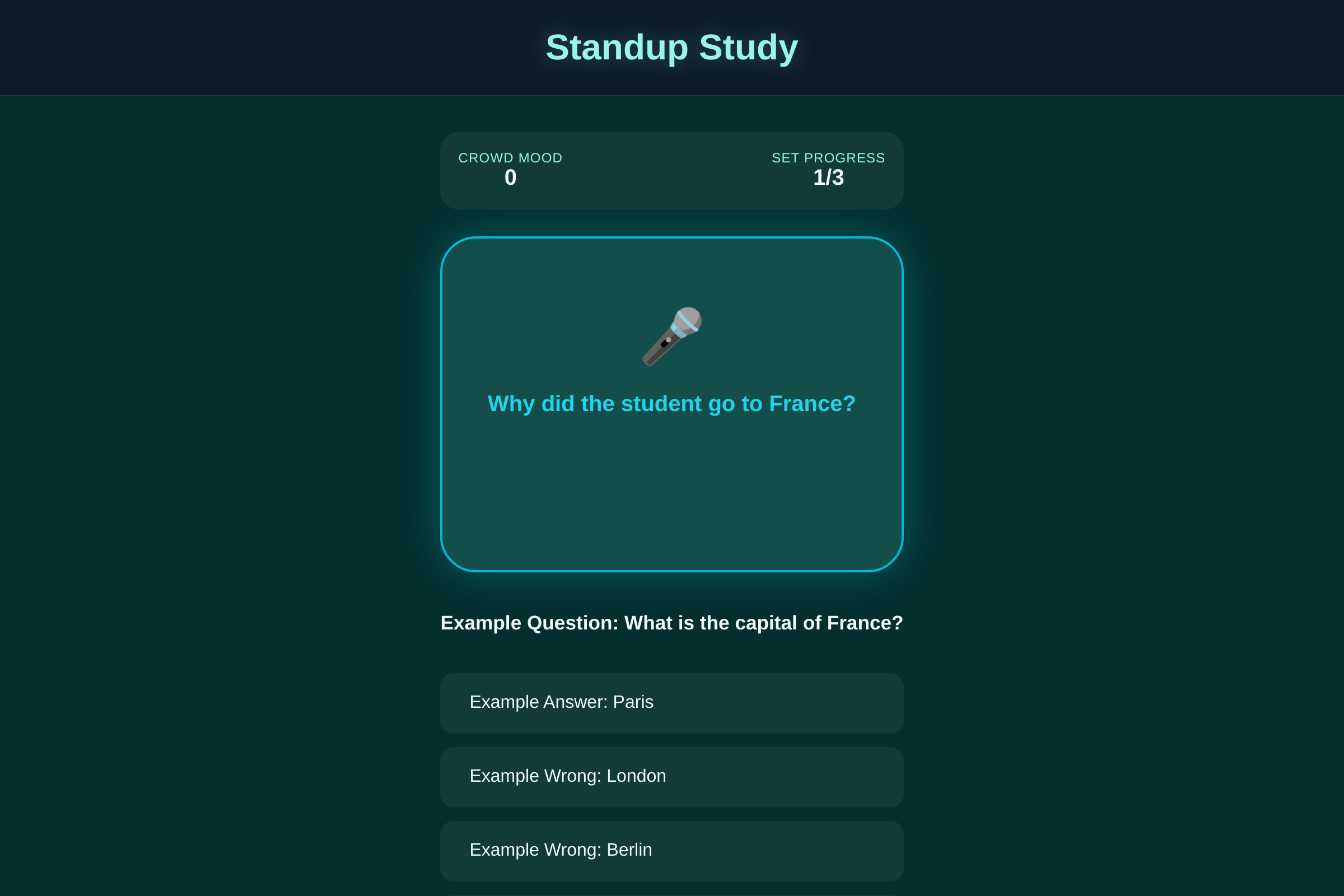 Standup Study mini app