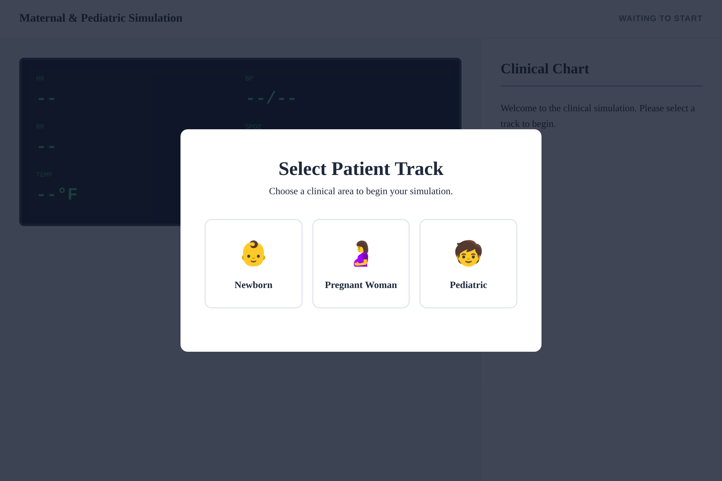 Maternal & Pediatric Clinical Simulator mini app