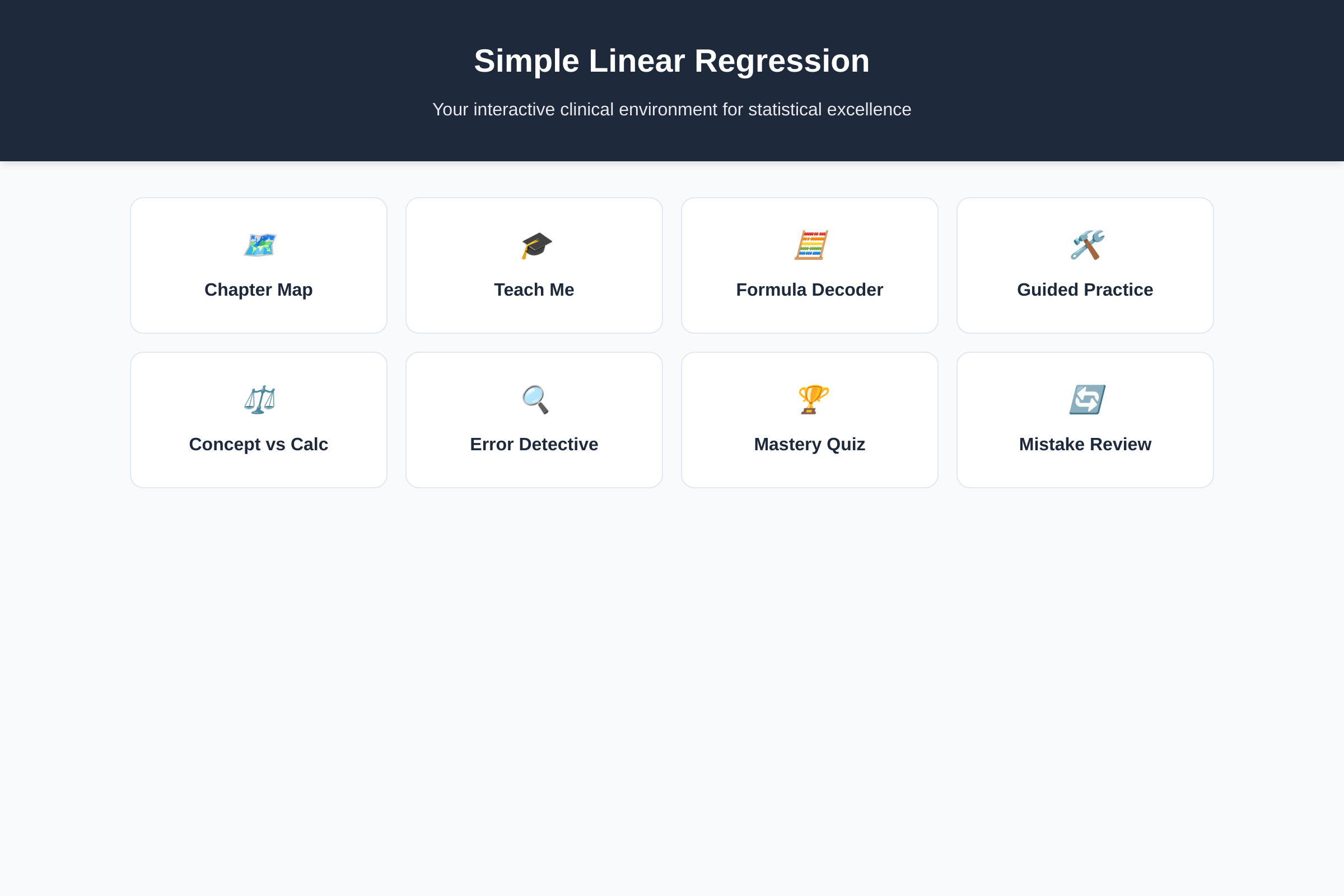 Stats Mastery Lab mini app