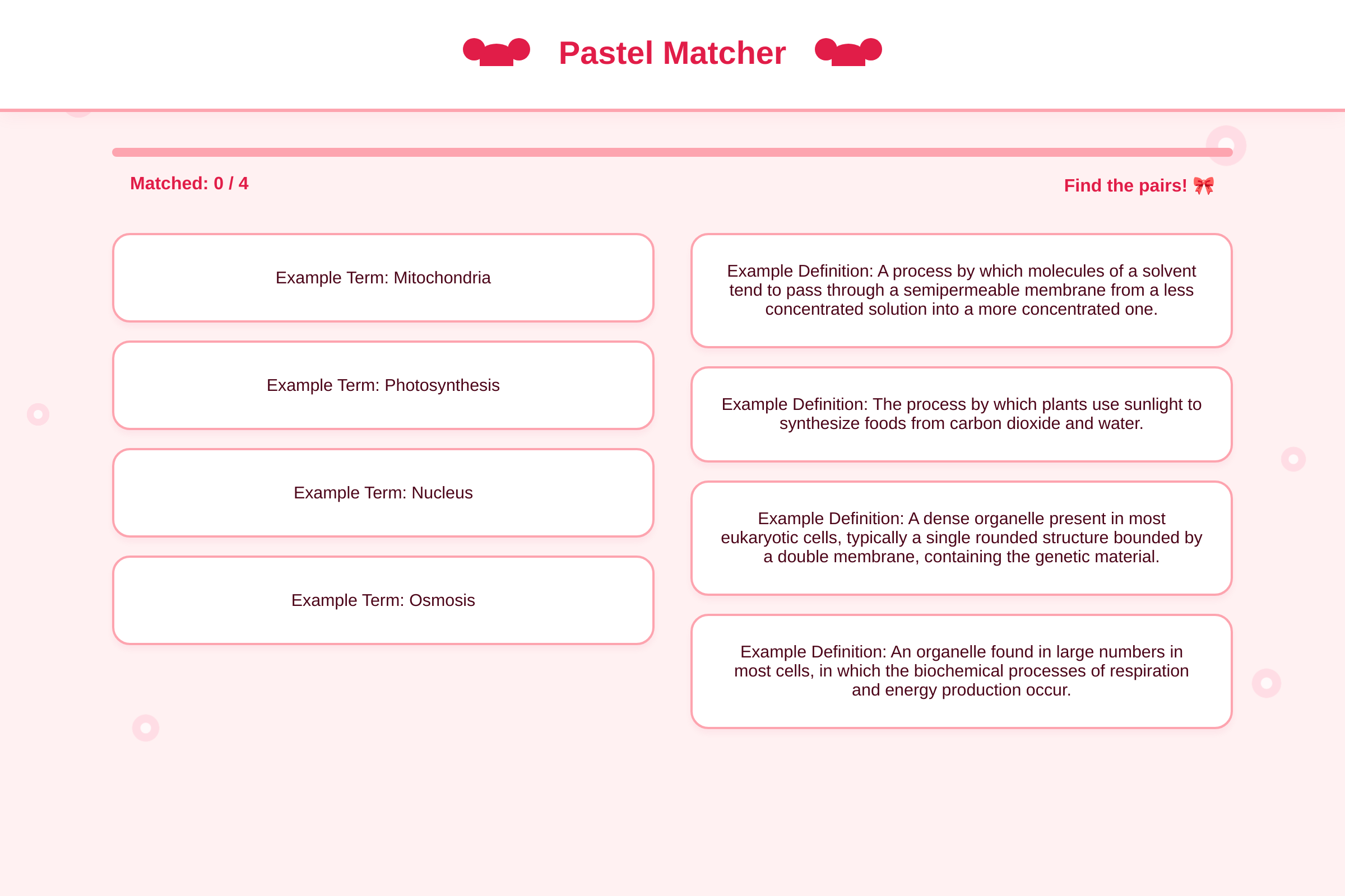Pastel Match Pals mini app