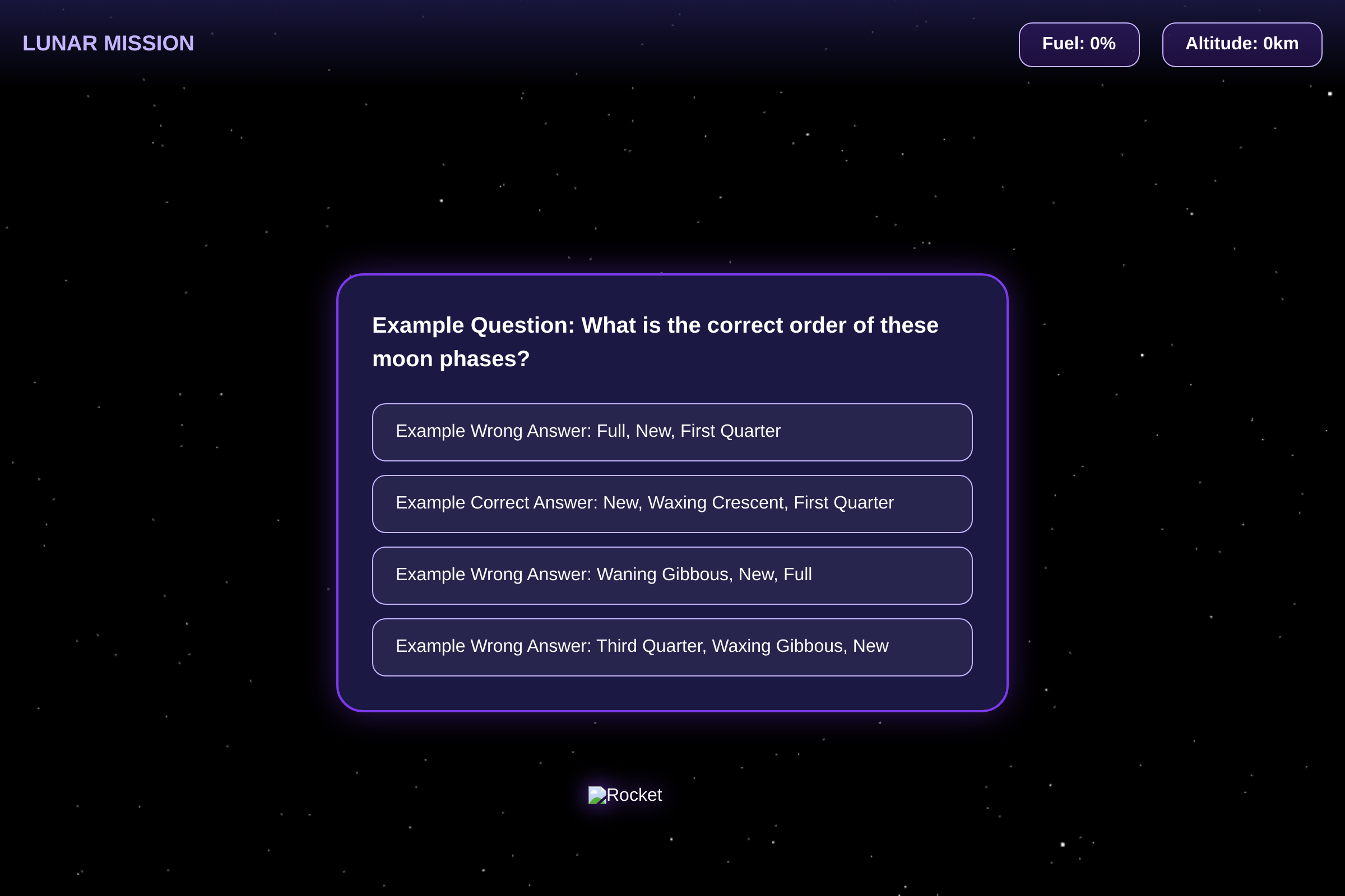 Lunar Blast Mission mini app