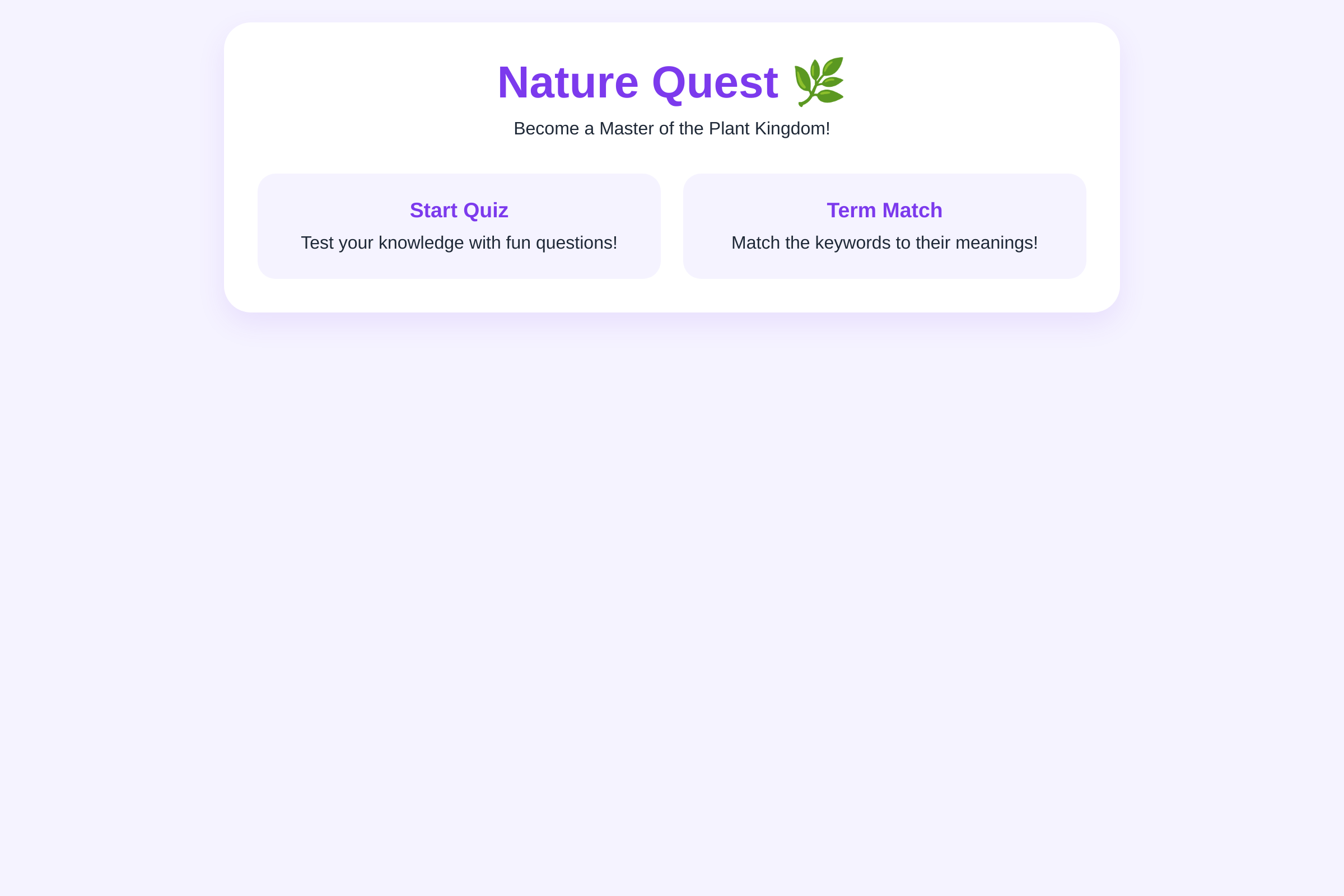 Nature Quest Kids mini app