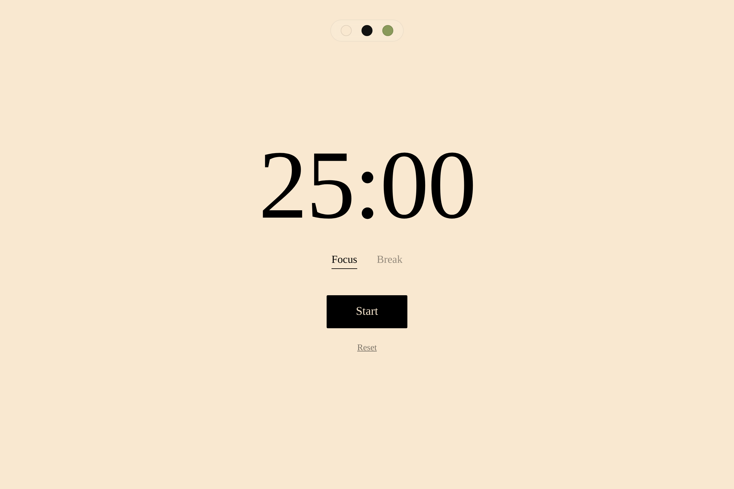 Minimal Pomodor Timer mini app