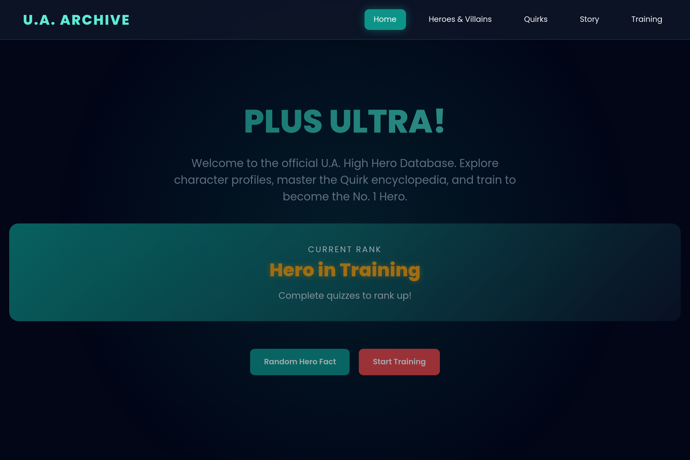 My Hero Academia Training mini app