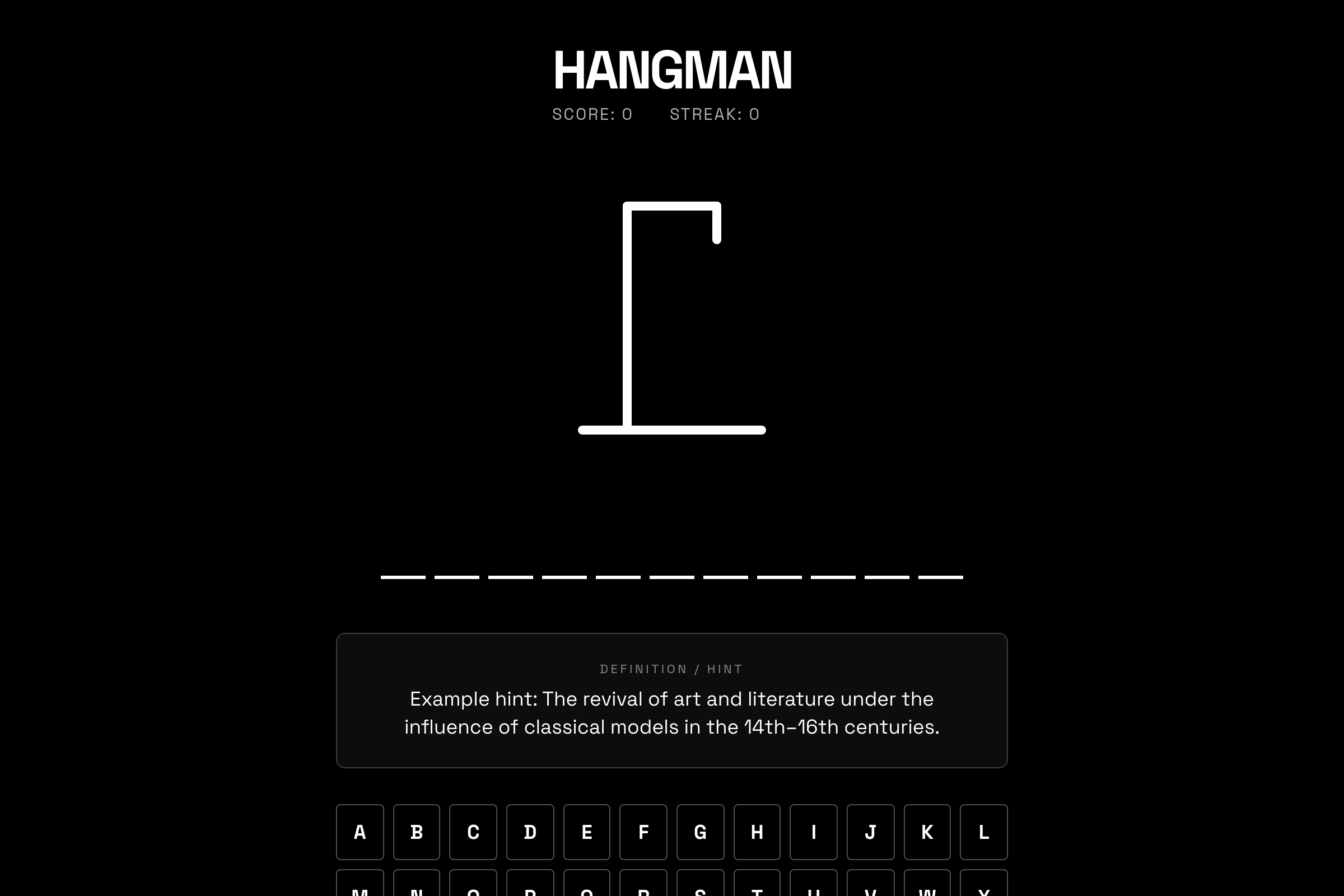 HANGMAN mini app