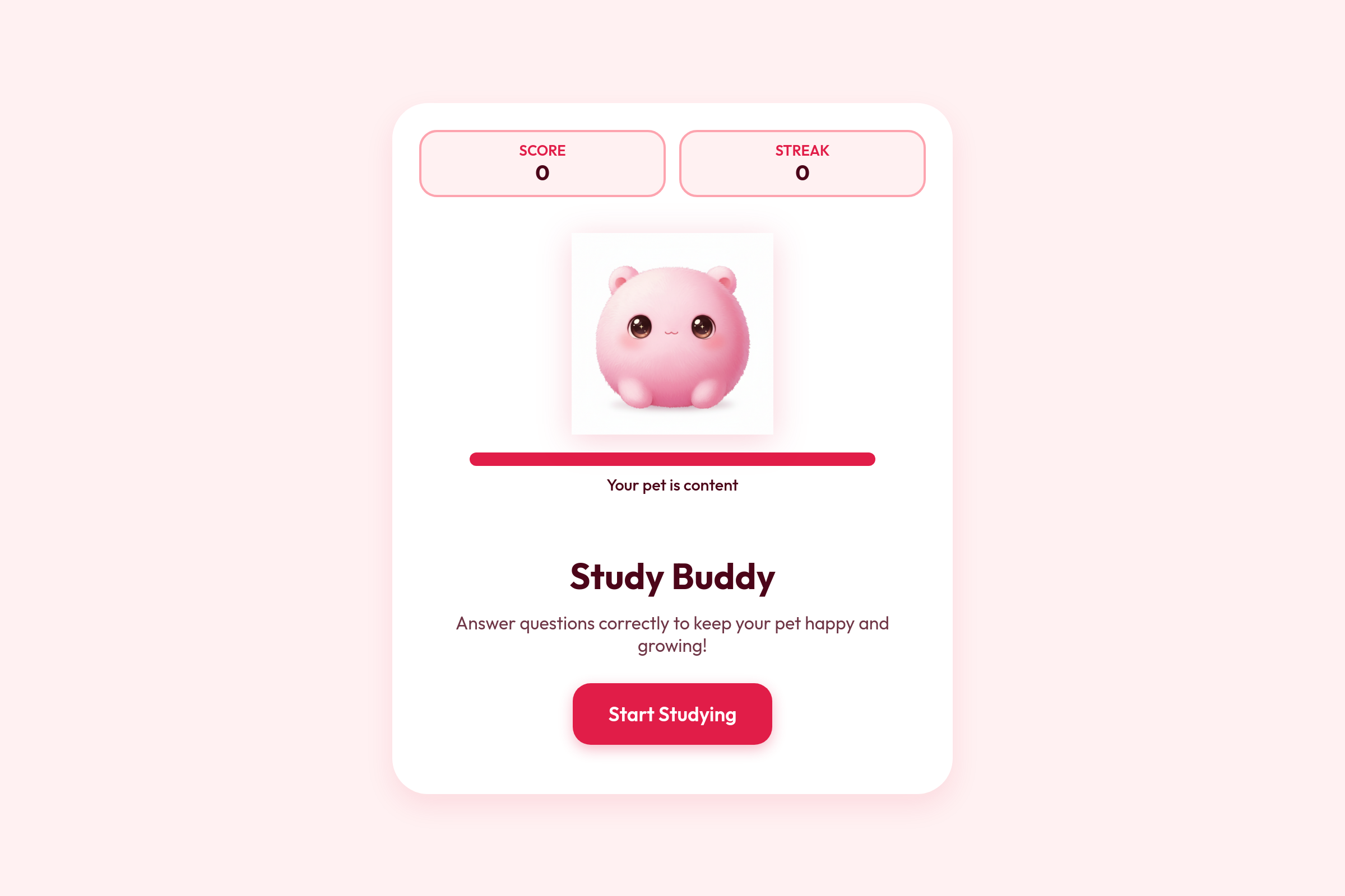 Study Pet 💕💓 mini app
