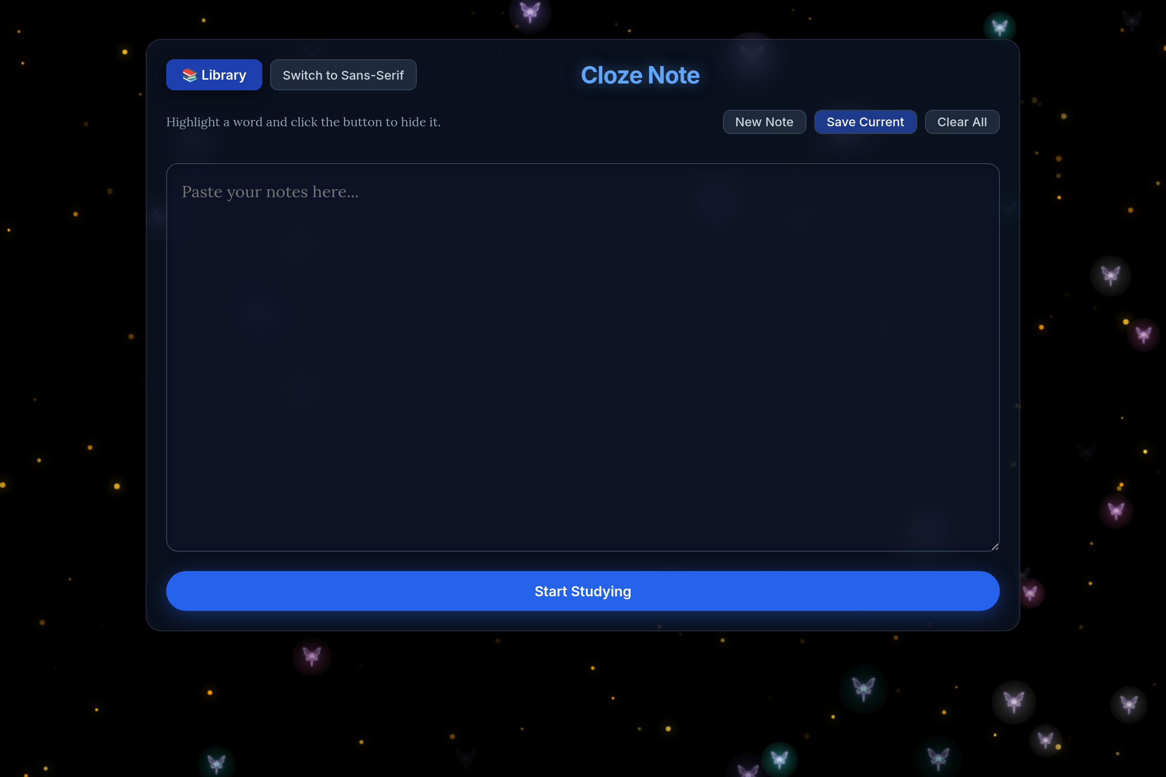 Cloze Note mini app