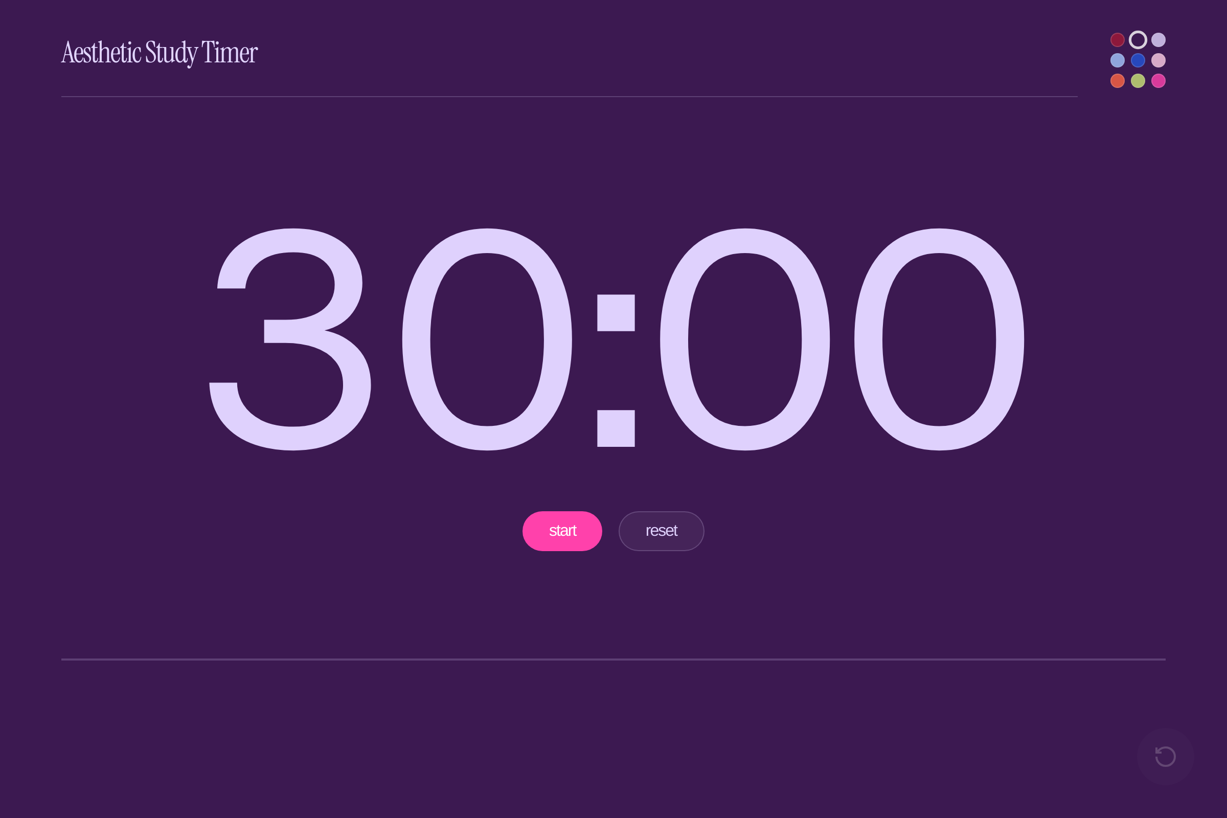 Aesthetic Study Timer (copy) mini app