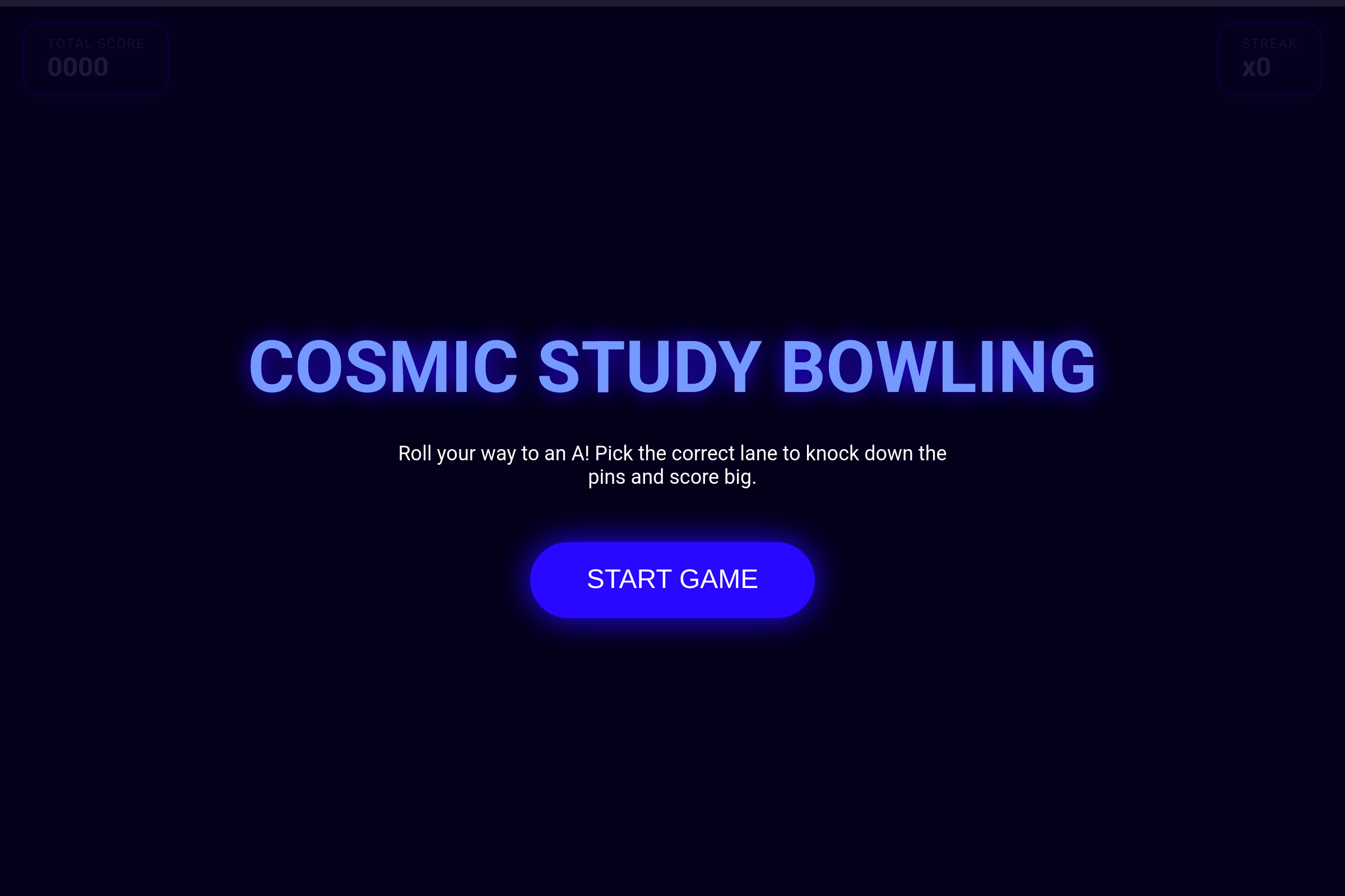 Cosmic Strike Quiz mini app