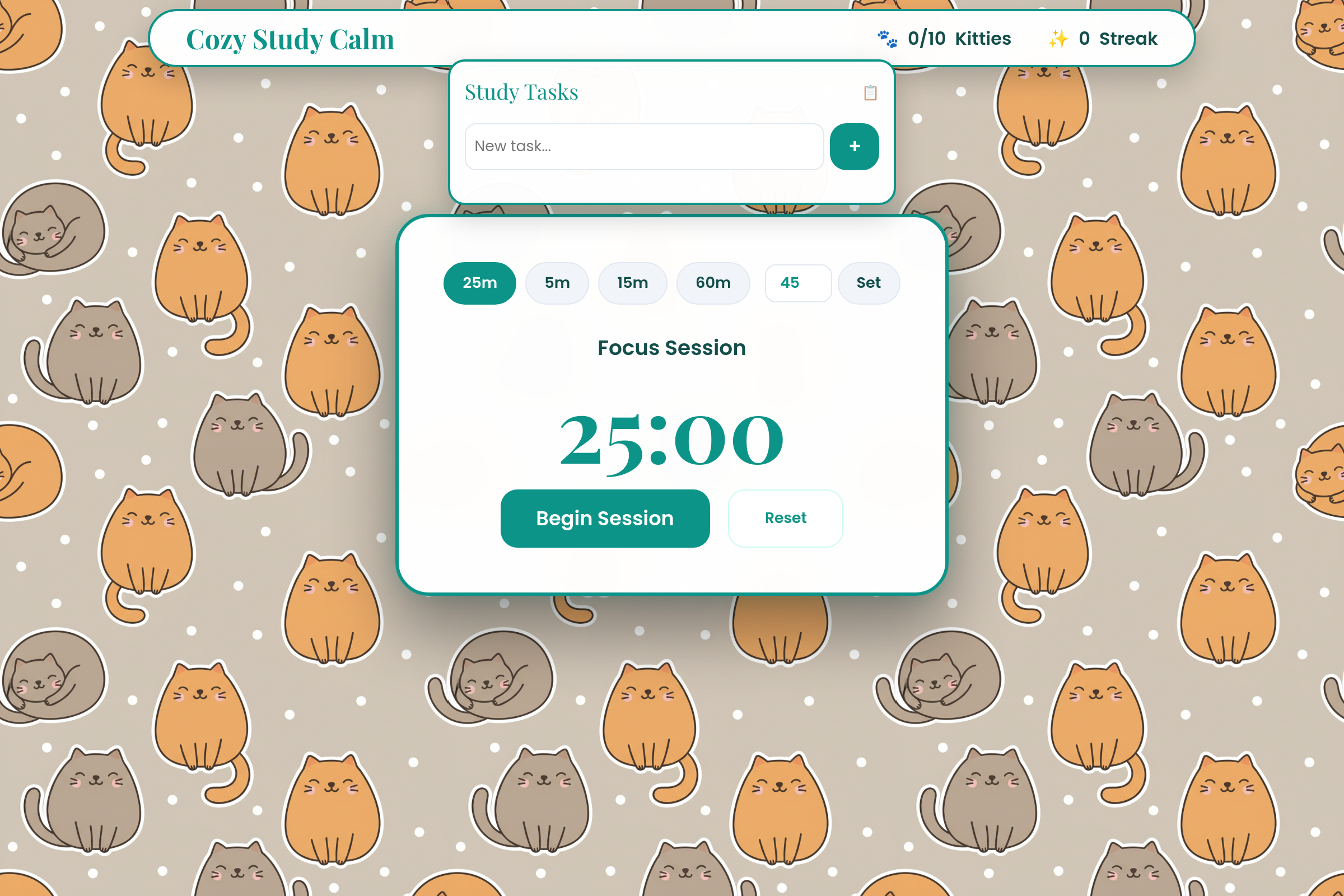 Cozy Study Calm mini app