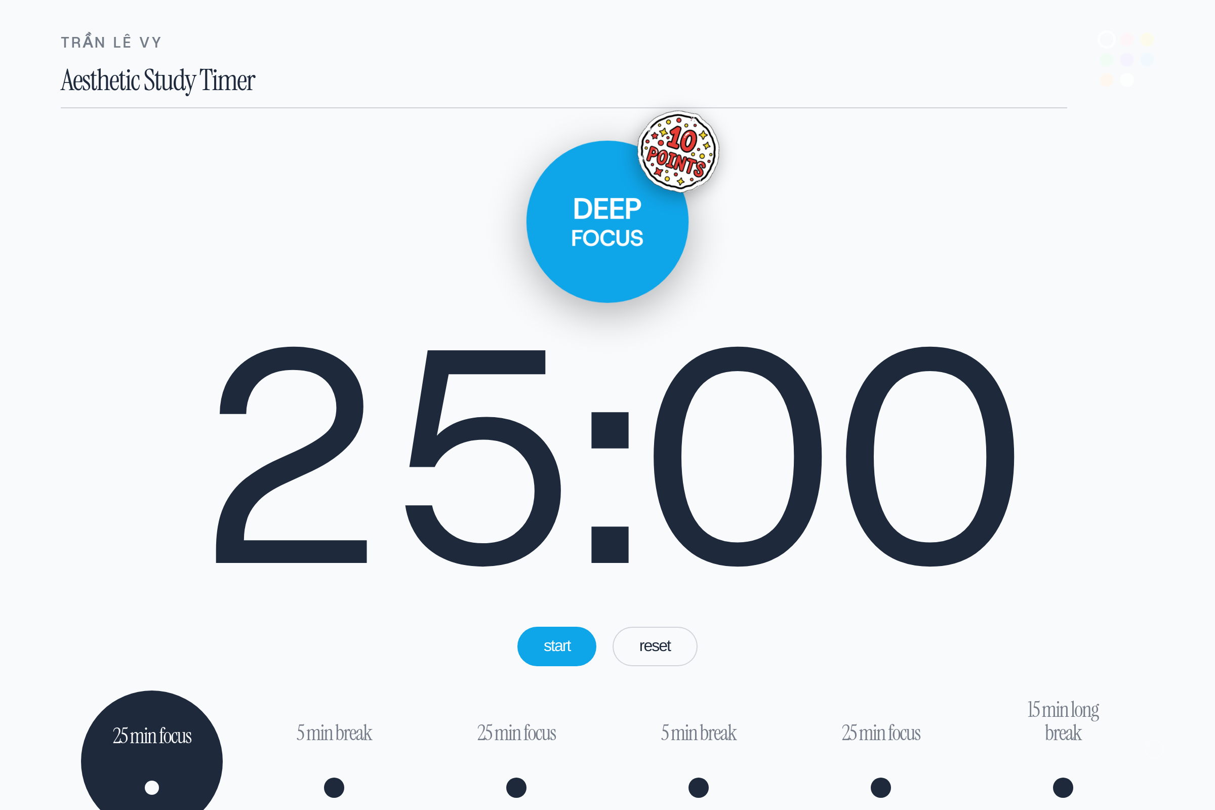 Aesthetic Study Timer (copy) (copy) mini app
