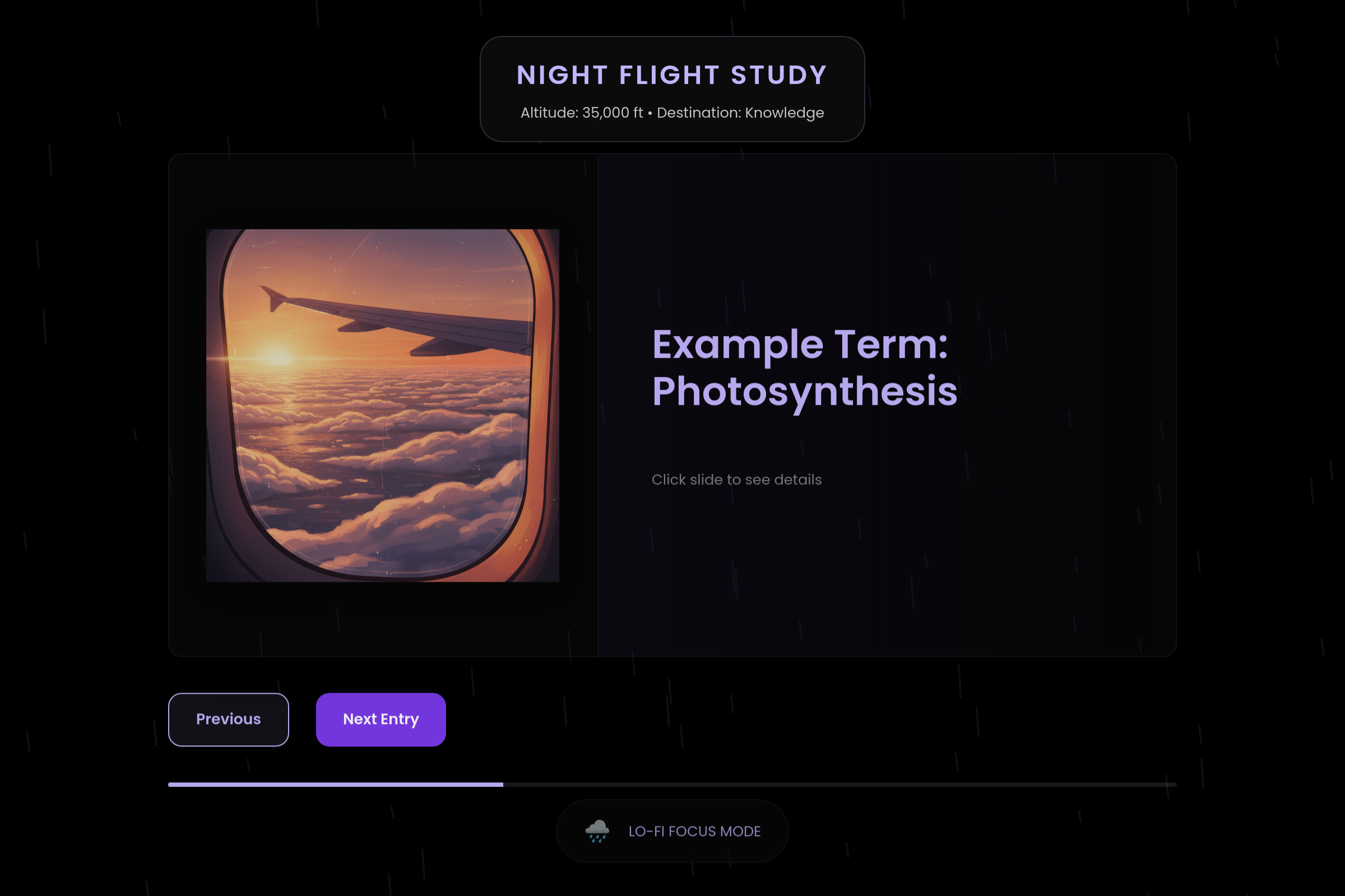 Lofi Flight Study mini app