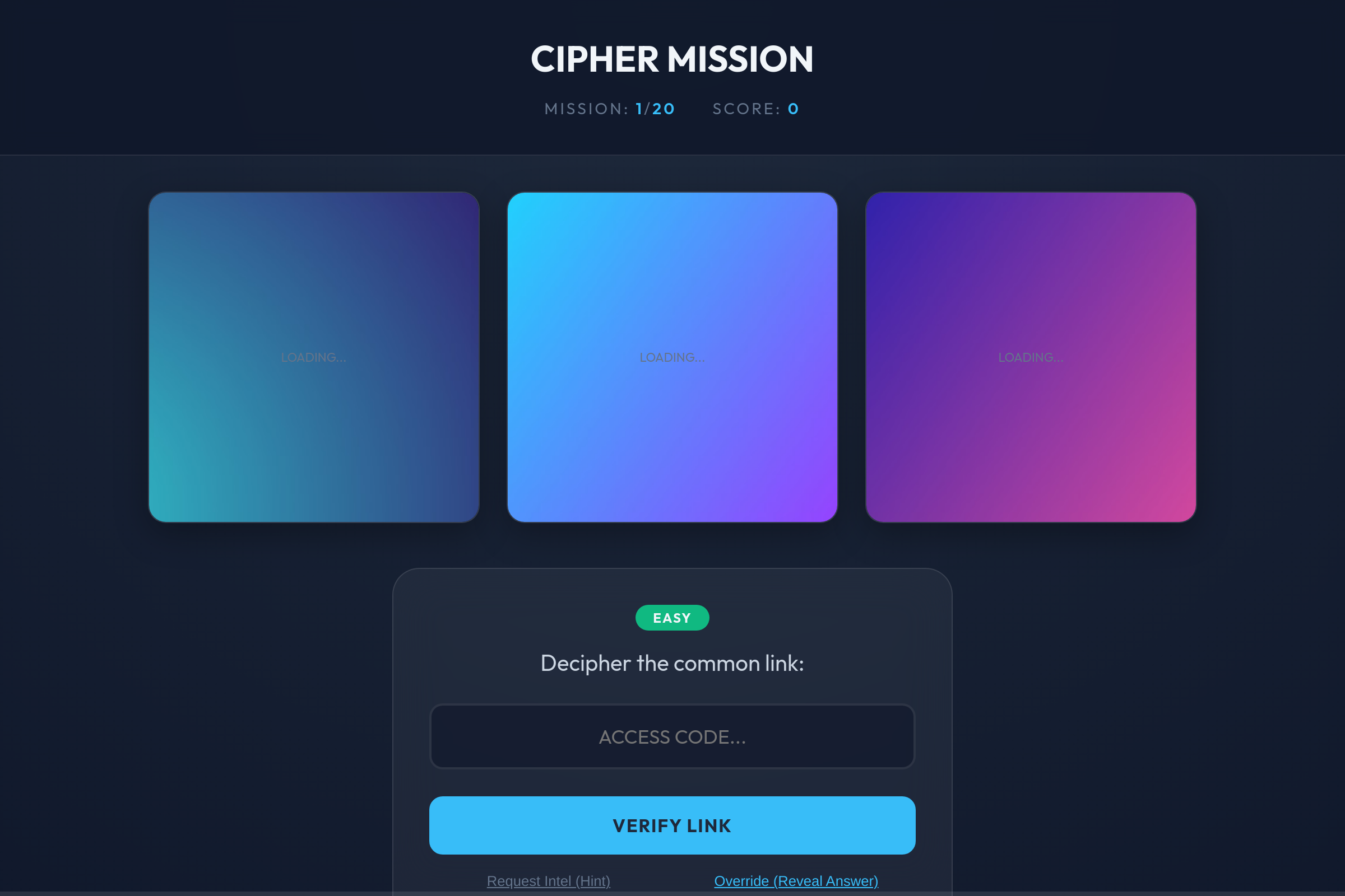 Cipher Mission mini app