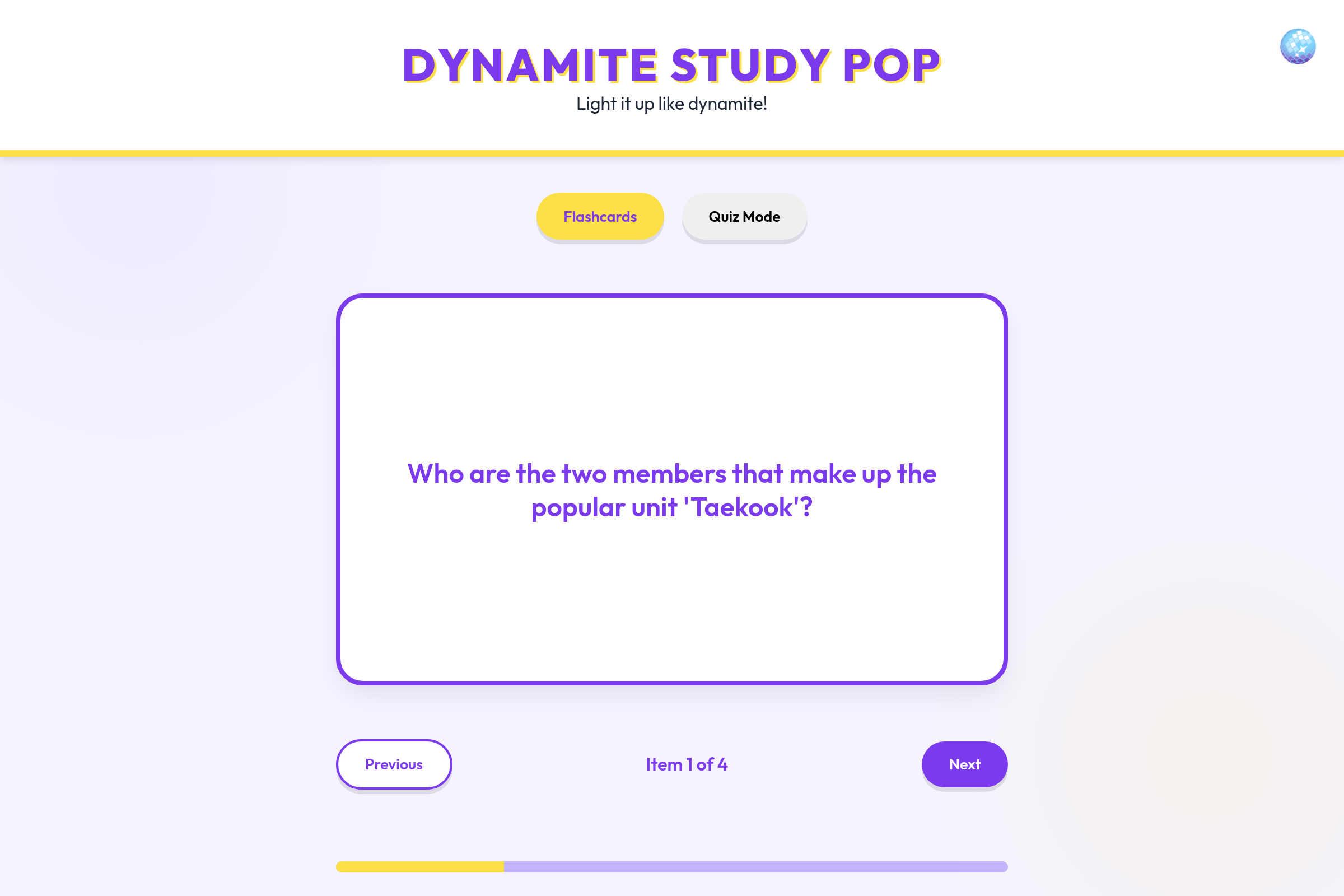 Dynamite Study Pop mini app