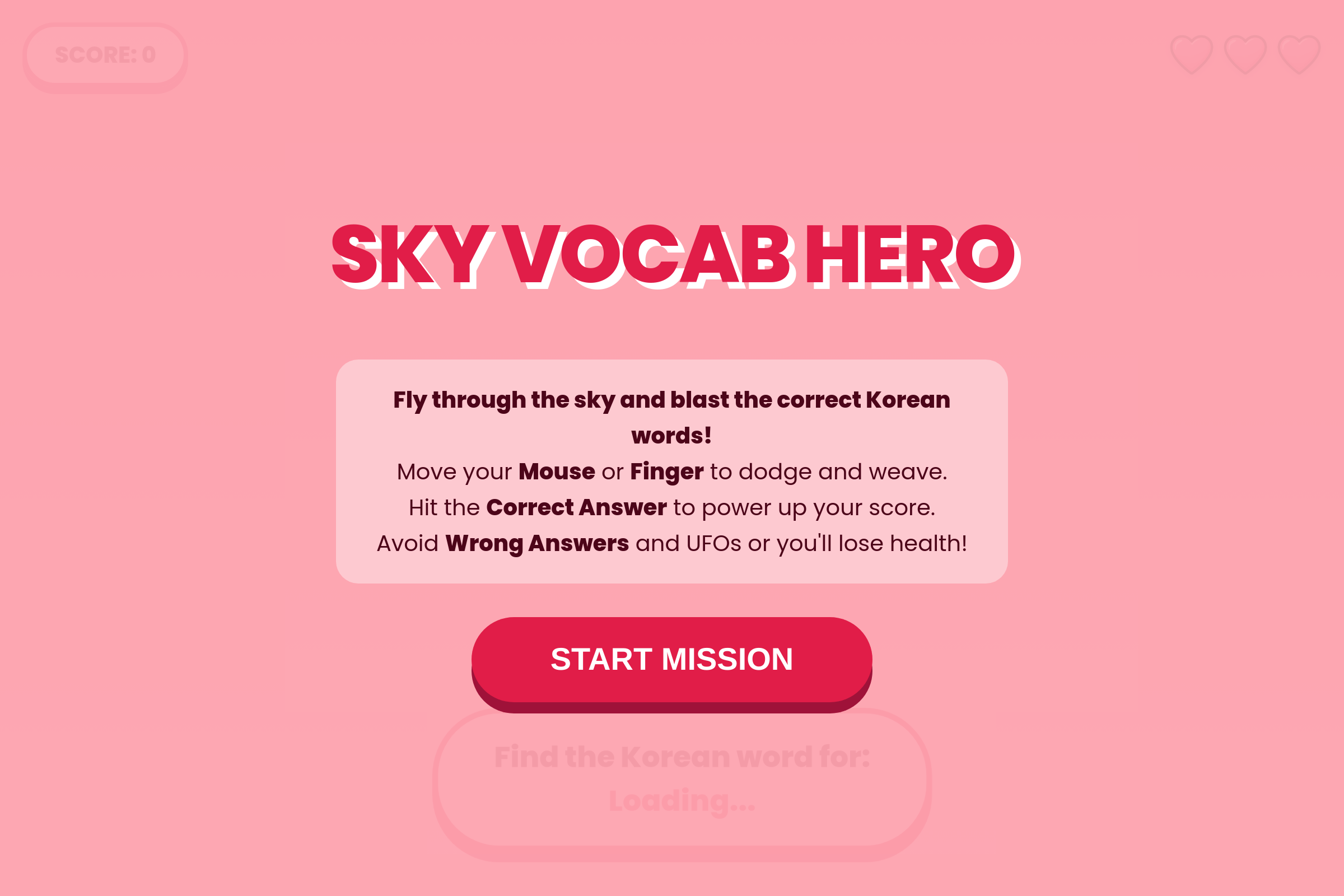 Sky Vocab Hero mini app