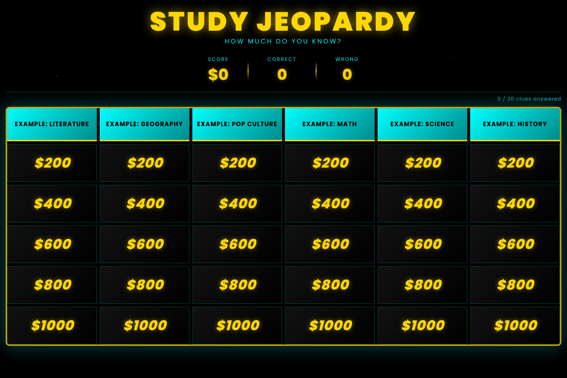 Random party mini app