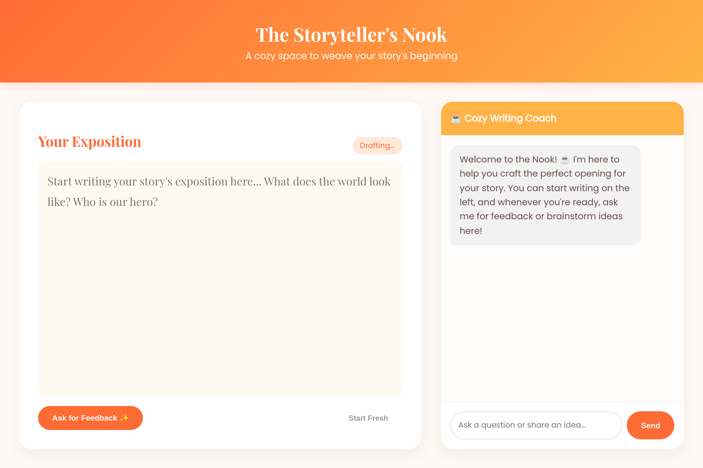 Cozy Story Nook mini app