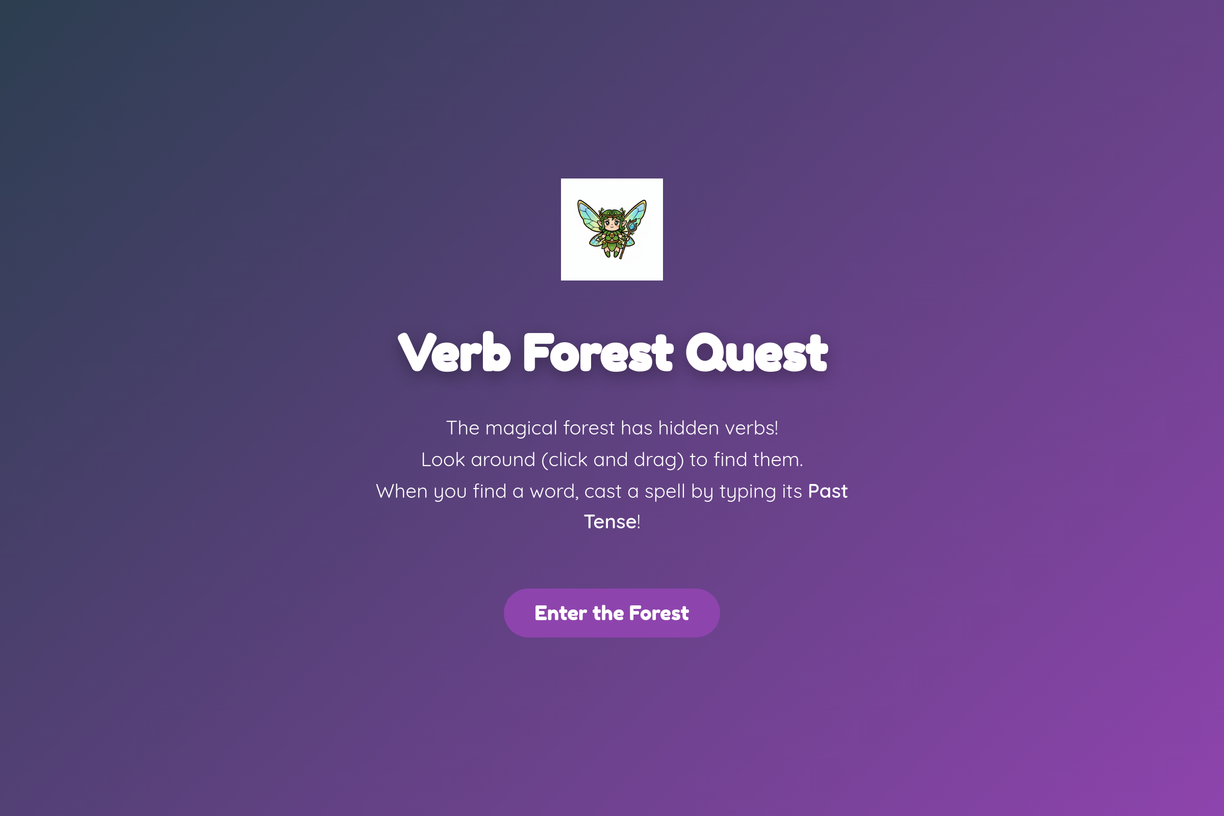 Verb Forest Quest mini app