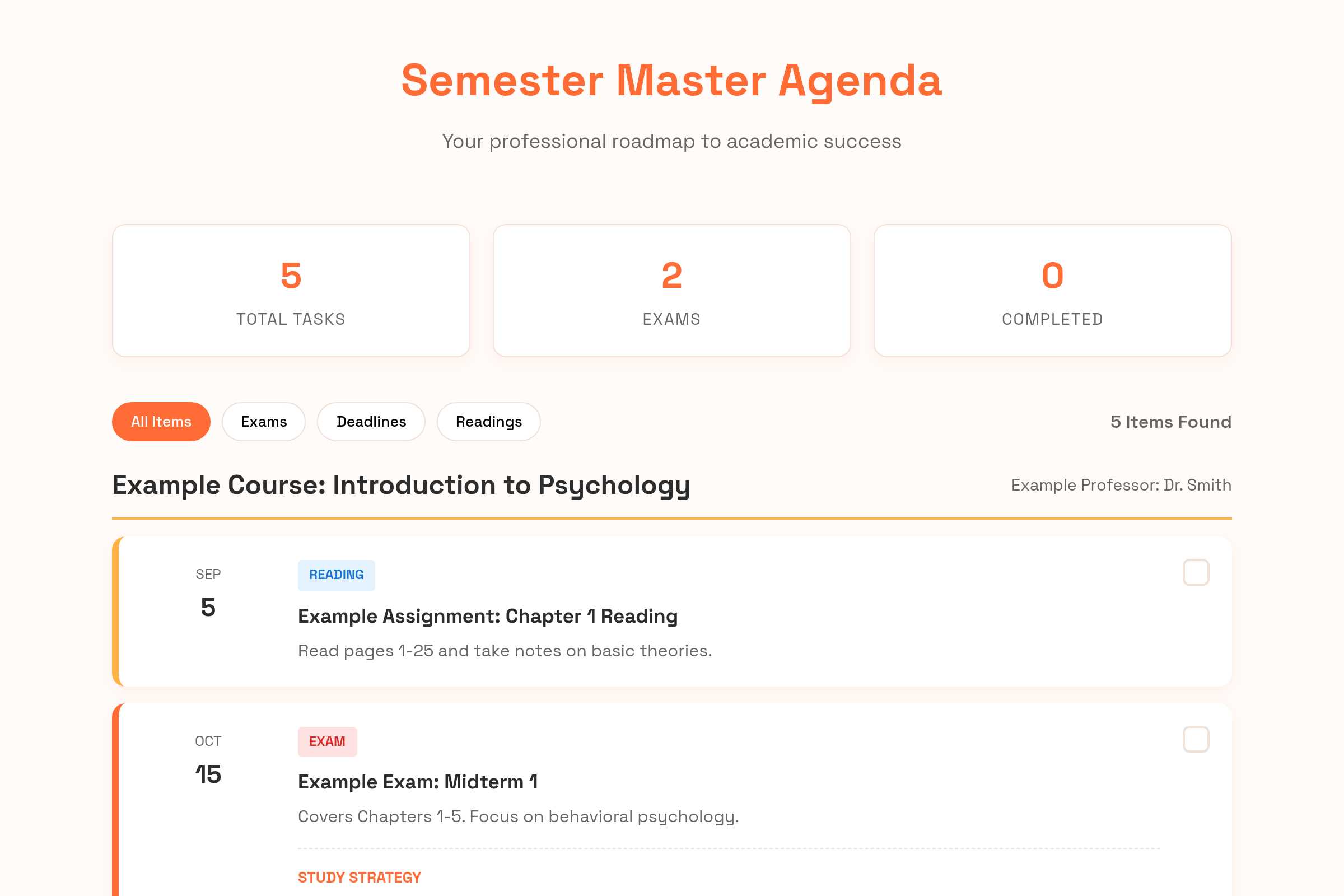 Syllabus Streamline mini app
