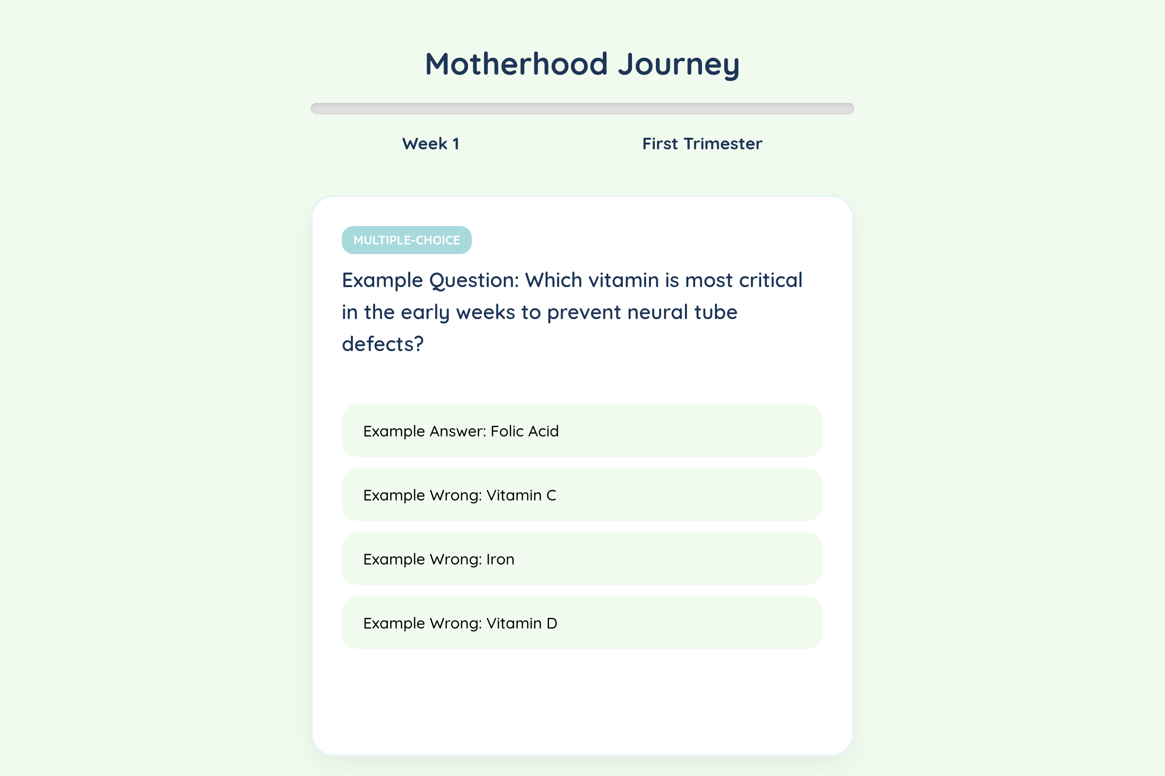 Nurture Journey mini app