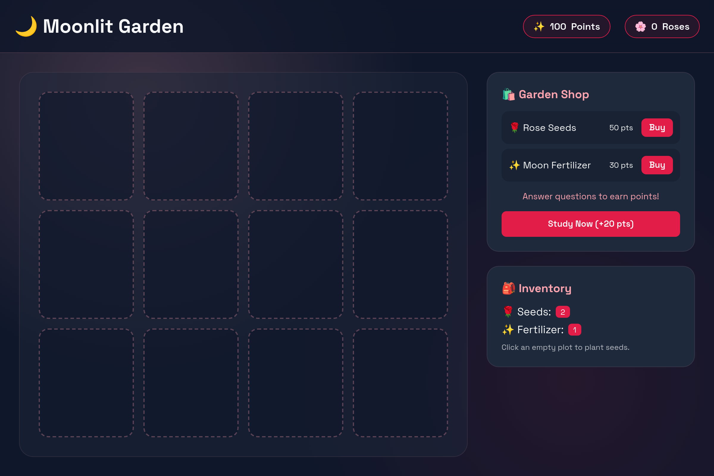 Moonlight Garden mini app