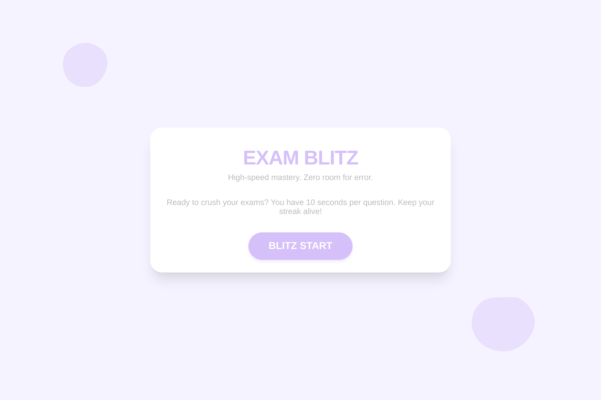 Exam Blitz mini app