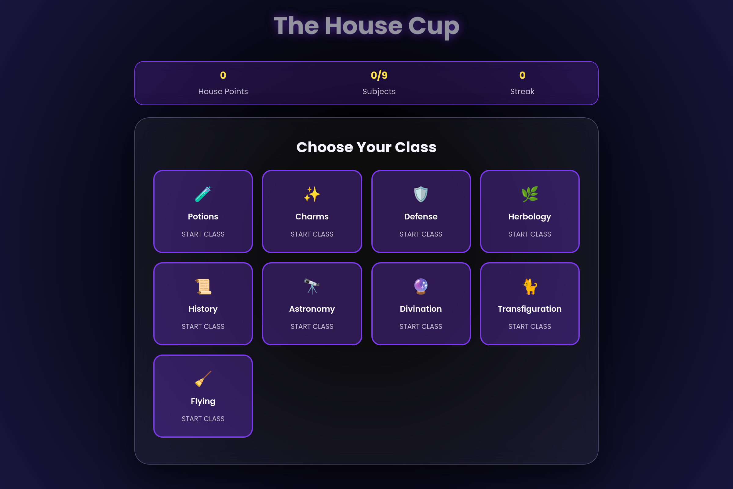 Study in Wizarding world mini app