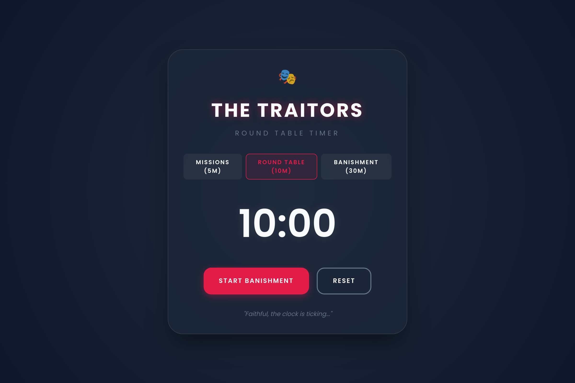 The Traitors mini app
