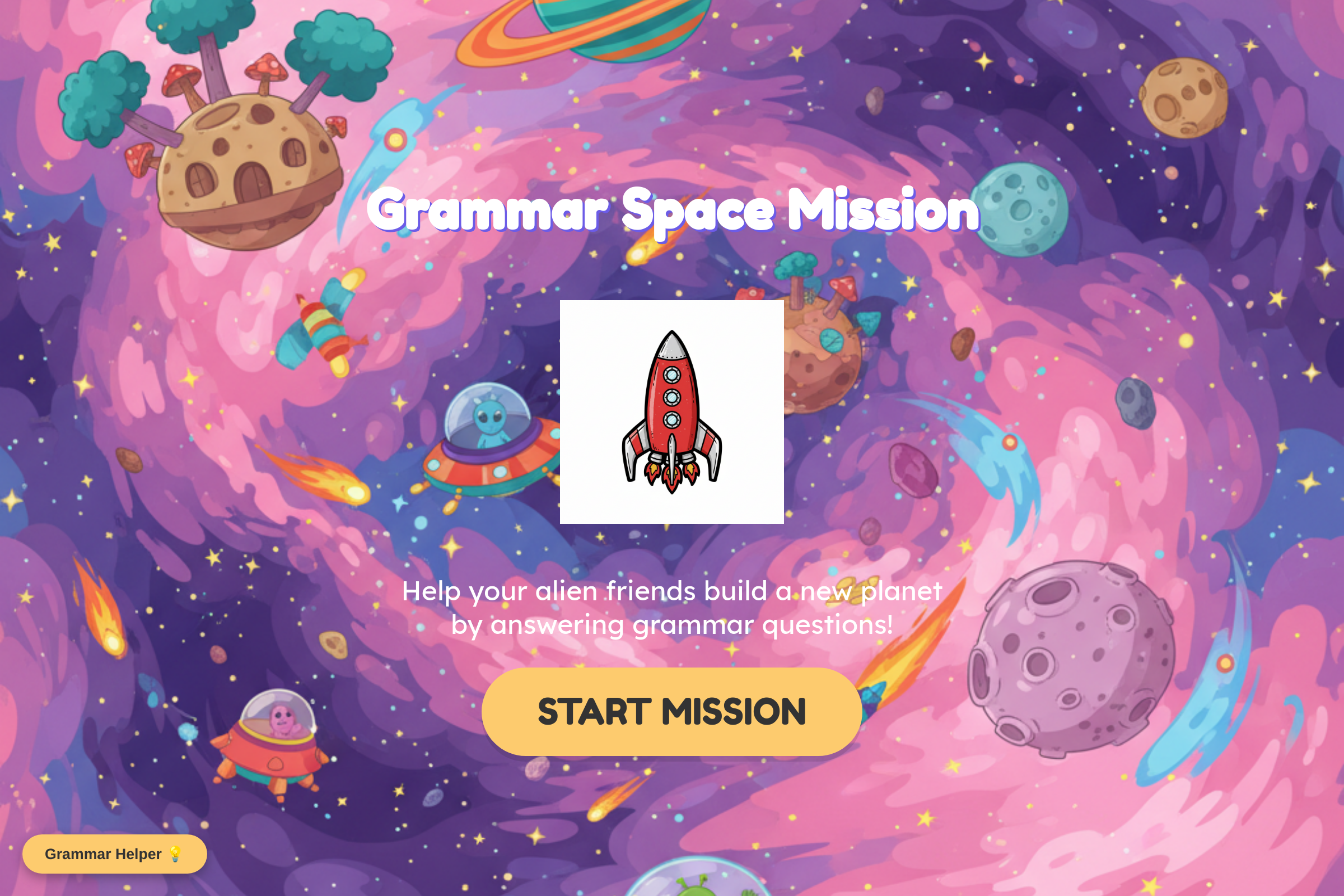 Grammar Space Mission mini app