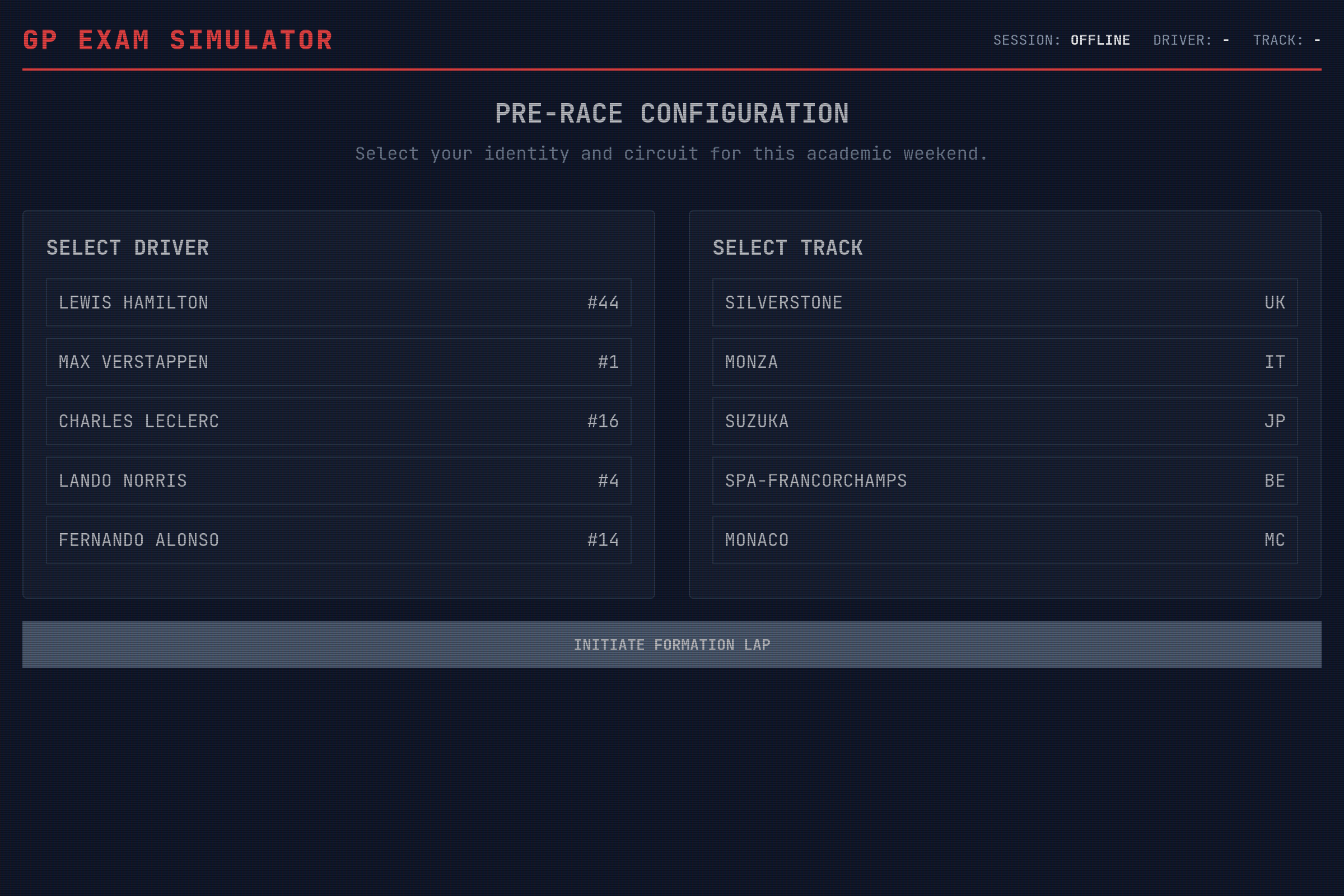 Grand Prix Scholar mini app