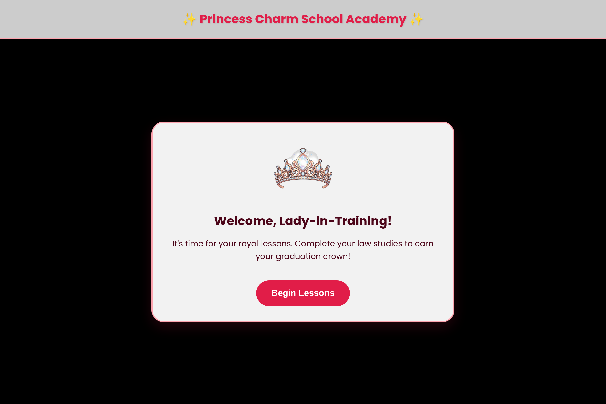 Royal Academy (Princess) Charm School mini app