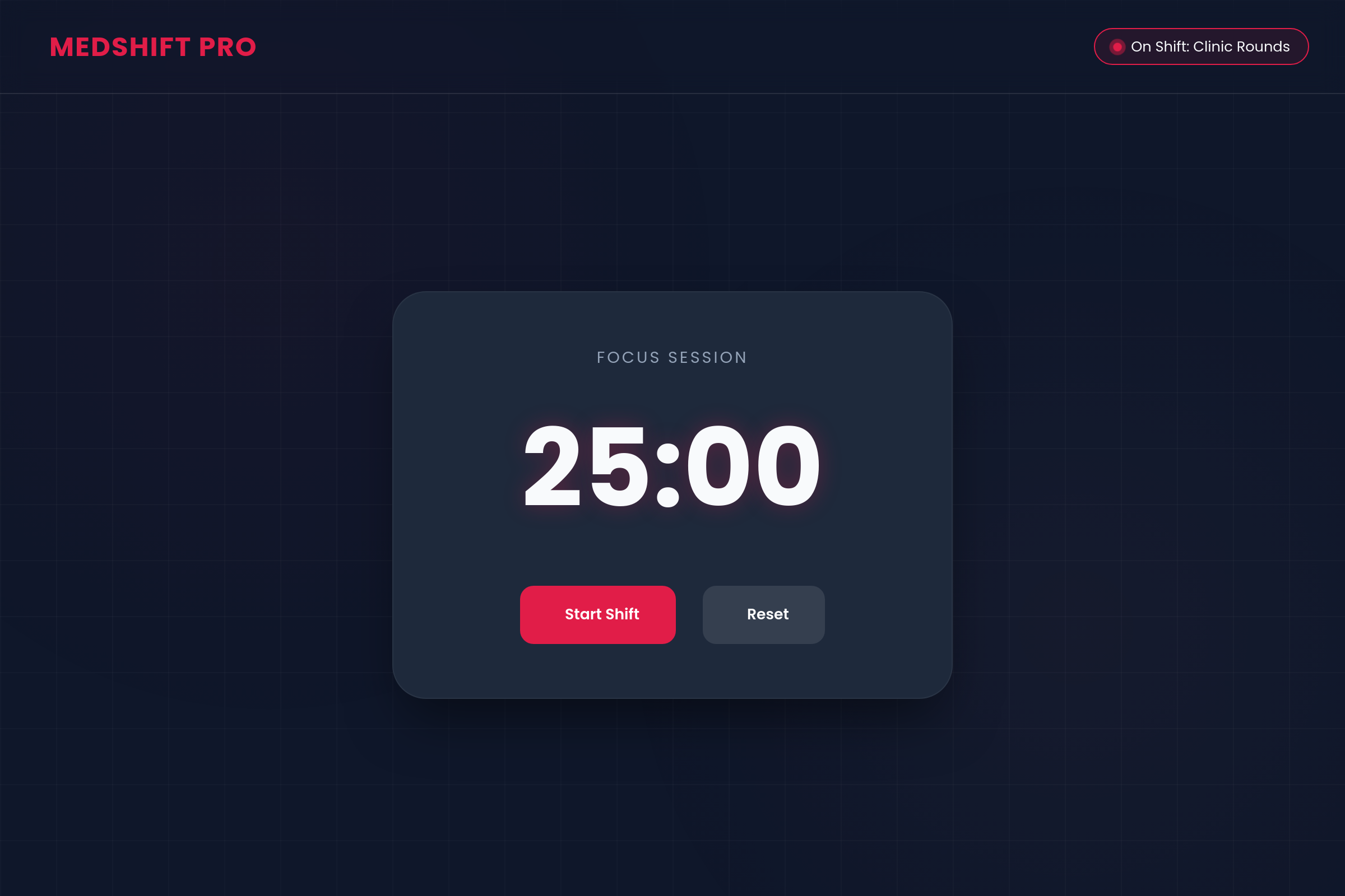 MedShift Pro mini app