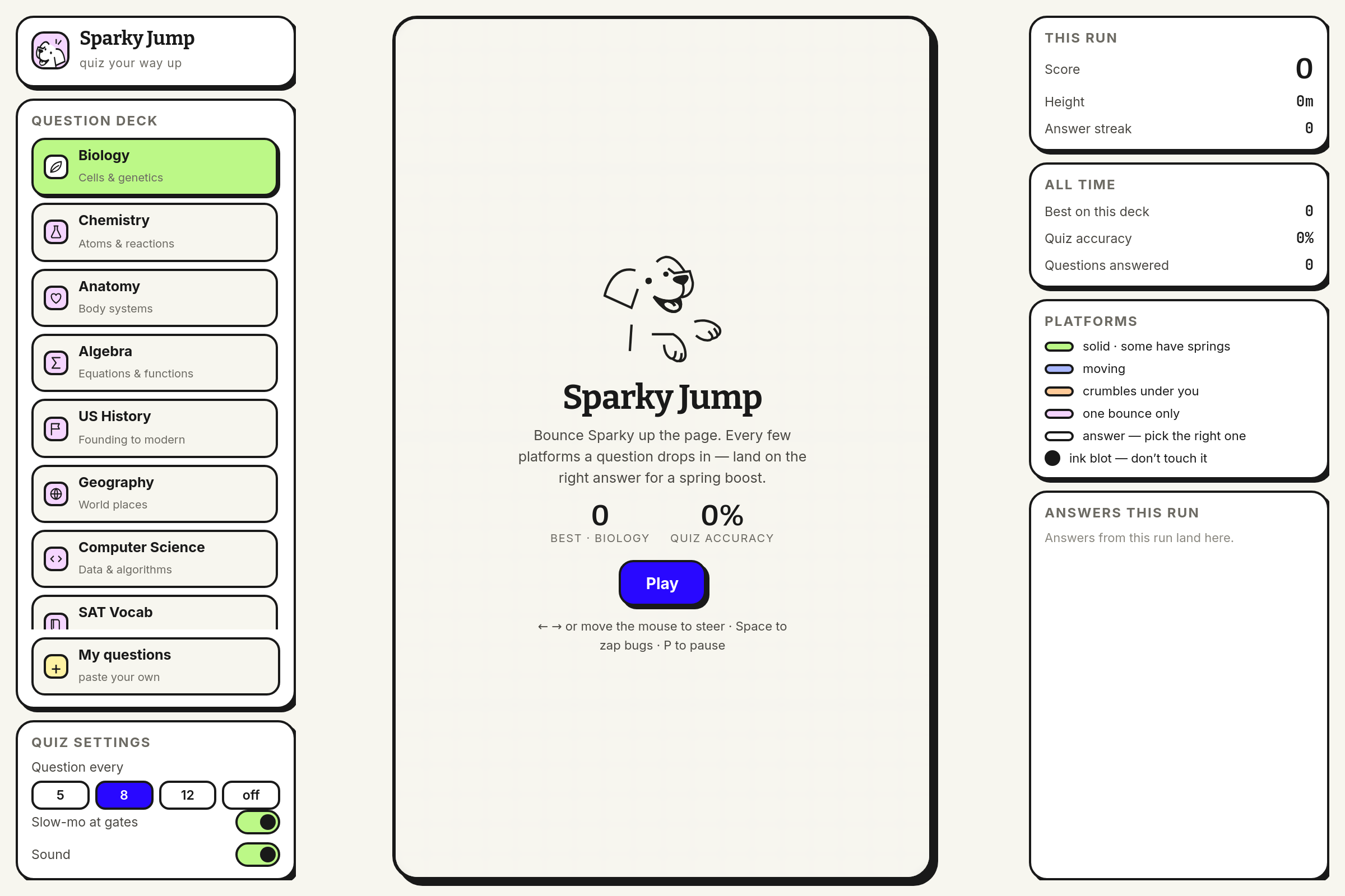 Sparky Jump mini app