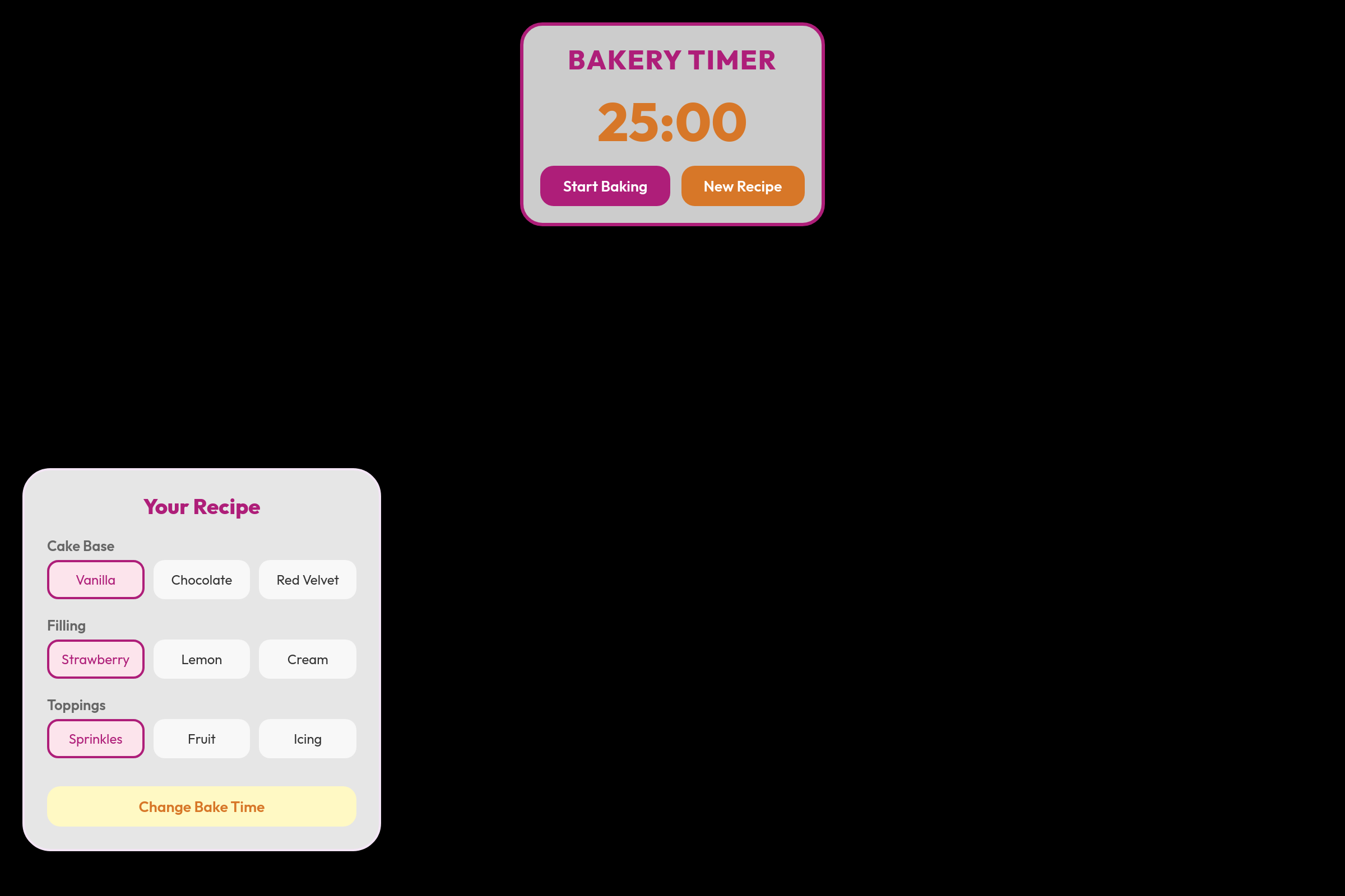 Cozy Cake Bakery mini app