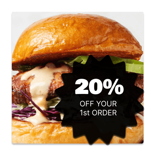 20% off your first order