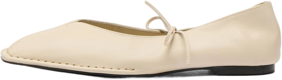 Women's Alohas Sway Leather Ballet Flats Shoes in Cream, Size: EU 40 | END Clothing
