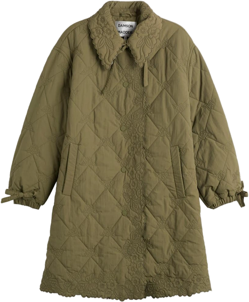 Women's Avery Quilted Coat Jacket in Olive, Size: UK 12 | END Clothing