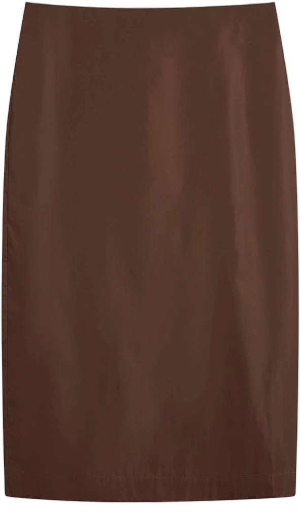 Women's St. Agni Paper Taffeta Column Skirt in Mocha, Size: Medium | END Clothing