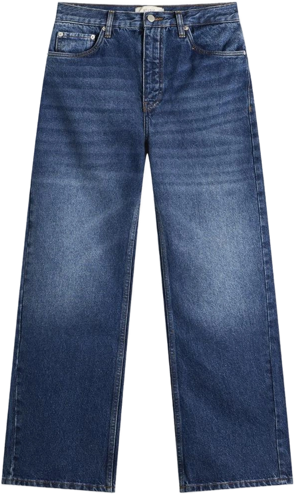Women's Denjo Wide Leg Jeans in Worn Wash Indigo, Size: UK 10 | END Clothing