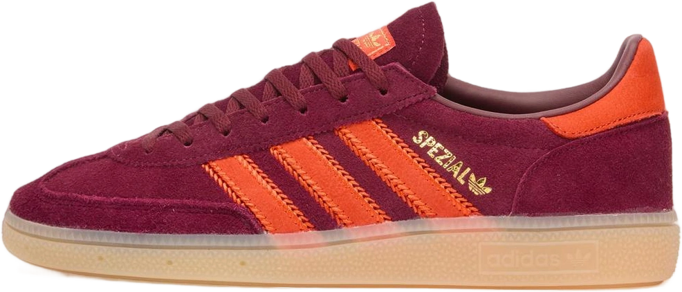 Women's Handball Spezial Sneakers in Maroon/Preloved Red/Gum, Size: UK 3.5 | END Clothing