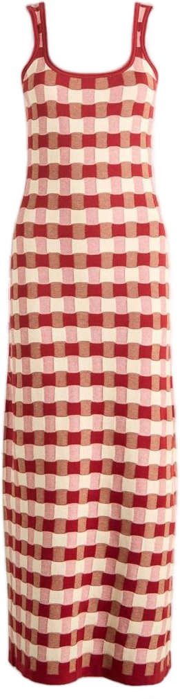 Women's Picnic Hockney Midi Dress in Red Check, Size: UK 10 | END Clothing