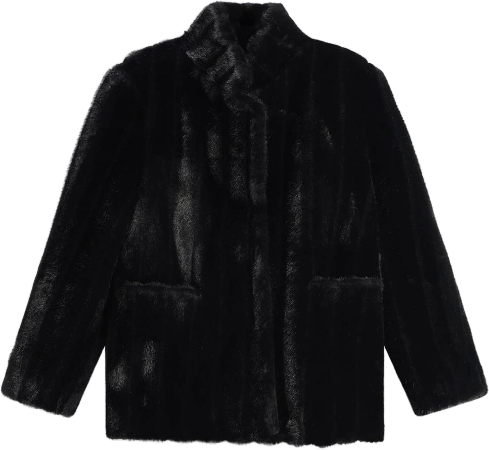 Women's Misha Faux Fur Jacket in Black, Size: Small | END Clothing