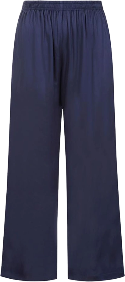 Women's Blue Evangeline Trousers With Velvet Stripe Navy